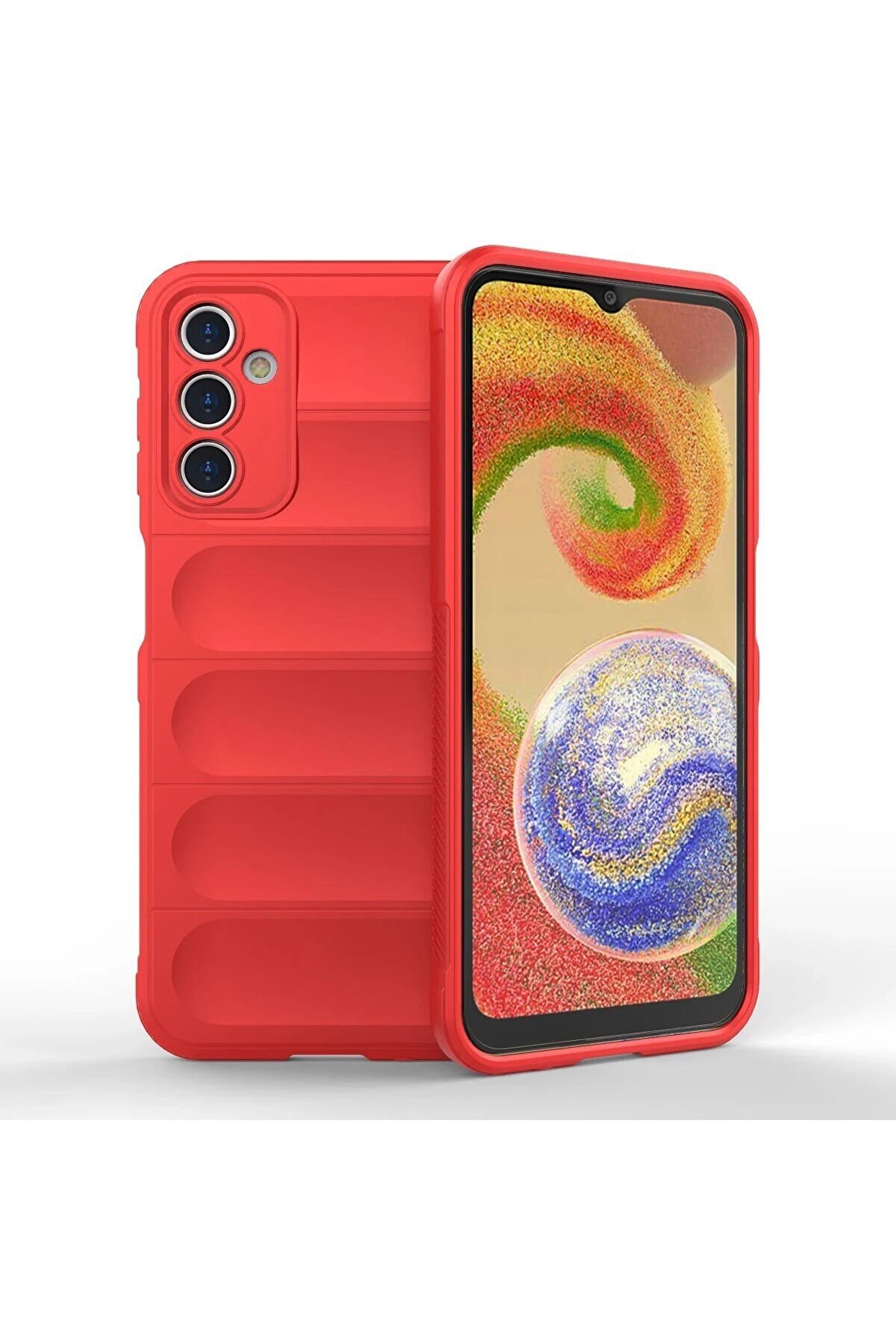 CepteToptan Samsung Galaxy A14 4G Kılıf Optimum Silikon - Kırmızı - DROPX5583-3003