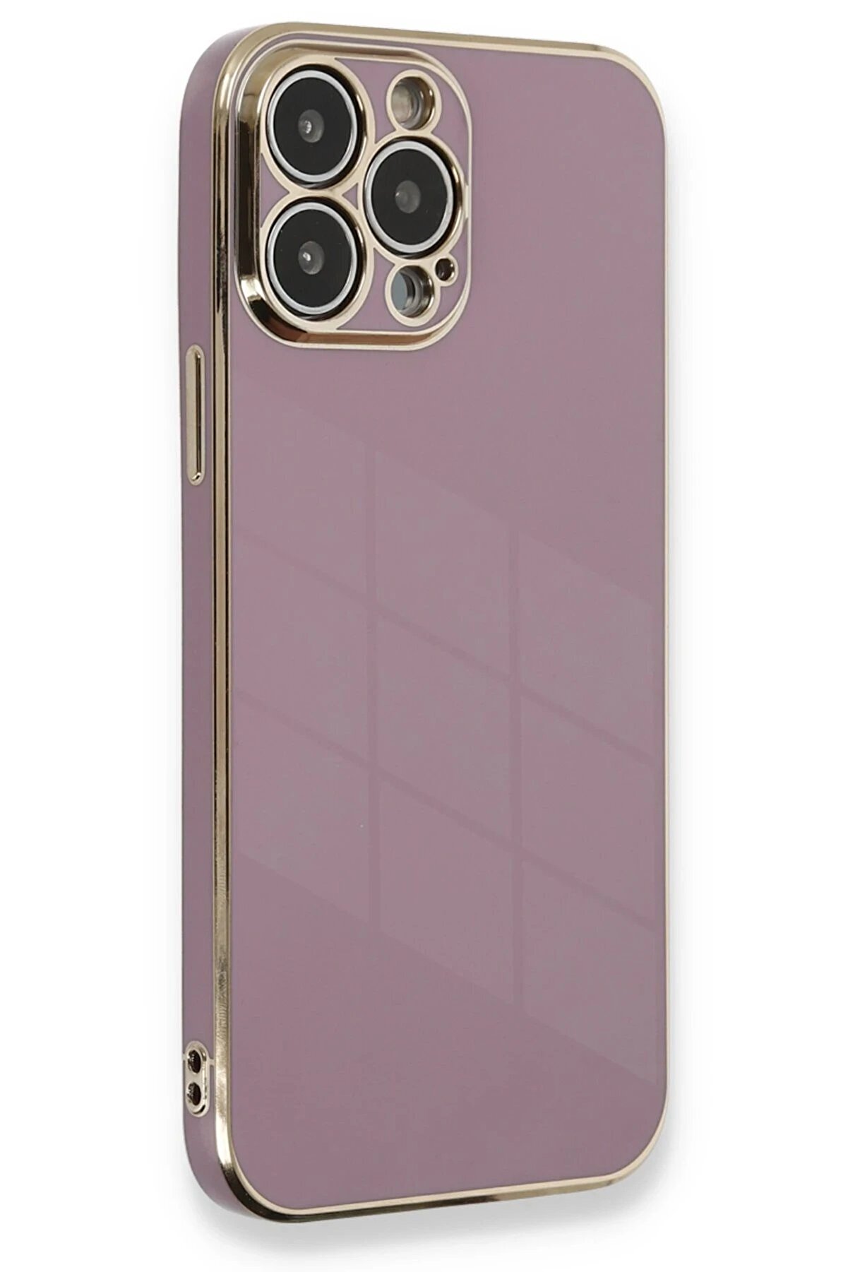 CepteToptan iPhone 13 Pro Kılıf Volet Silikon - Mor - DROPX2618-9148