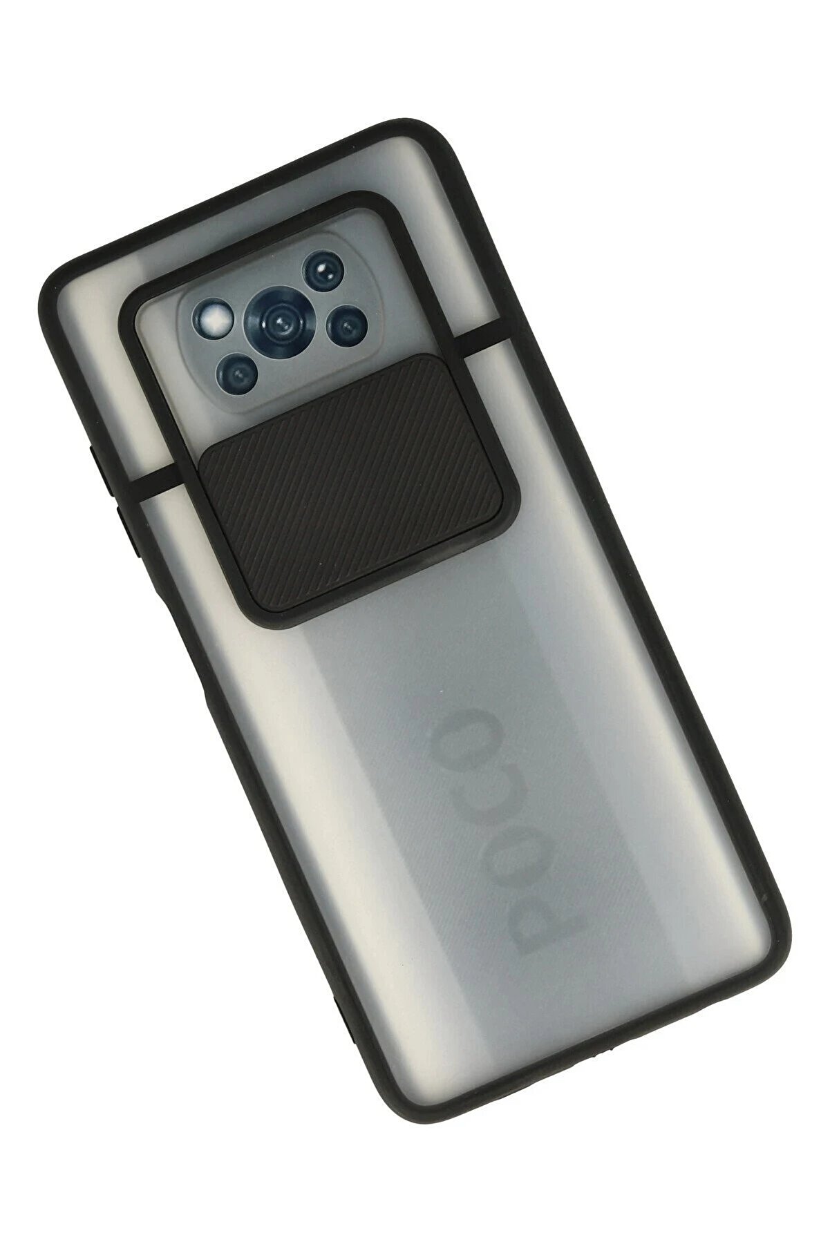 Xi̇aomi̇ Pocophone X3 Kılıf Palm Buzlu Kamera Sürgülü Si̇li̇kon - Si̇yah - Dropx2794-8383
