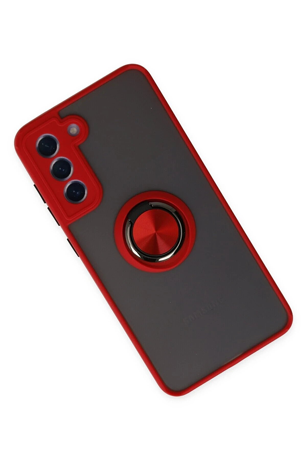 Samsung Galaxy S21 Fe Kılıf Montreal Y&uuml;z&uuml;kl&uuml; Si̇li̇kon Kapak - Kırmızı - Dropx3094-1931