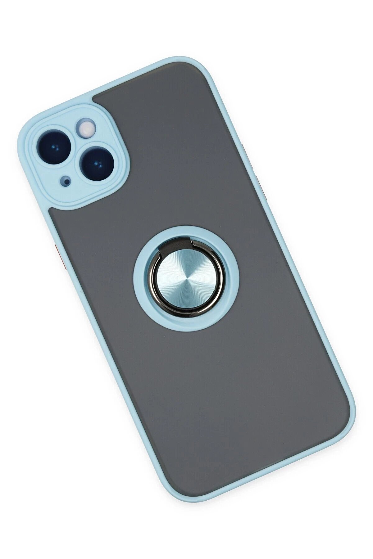 İphone 14 Kılıf Montreal Yüzüklü Si̇li̇kon Kapak - Buz Mavi̇ - Dropx8769-2939