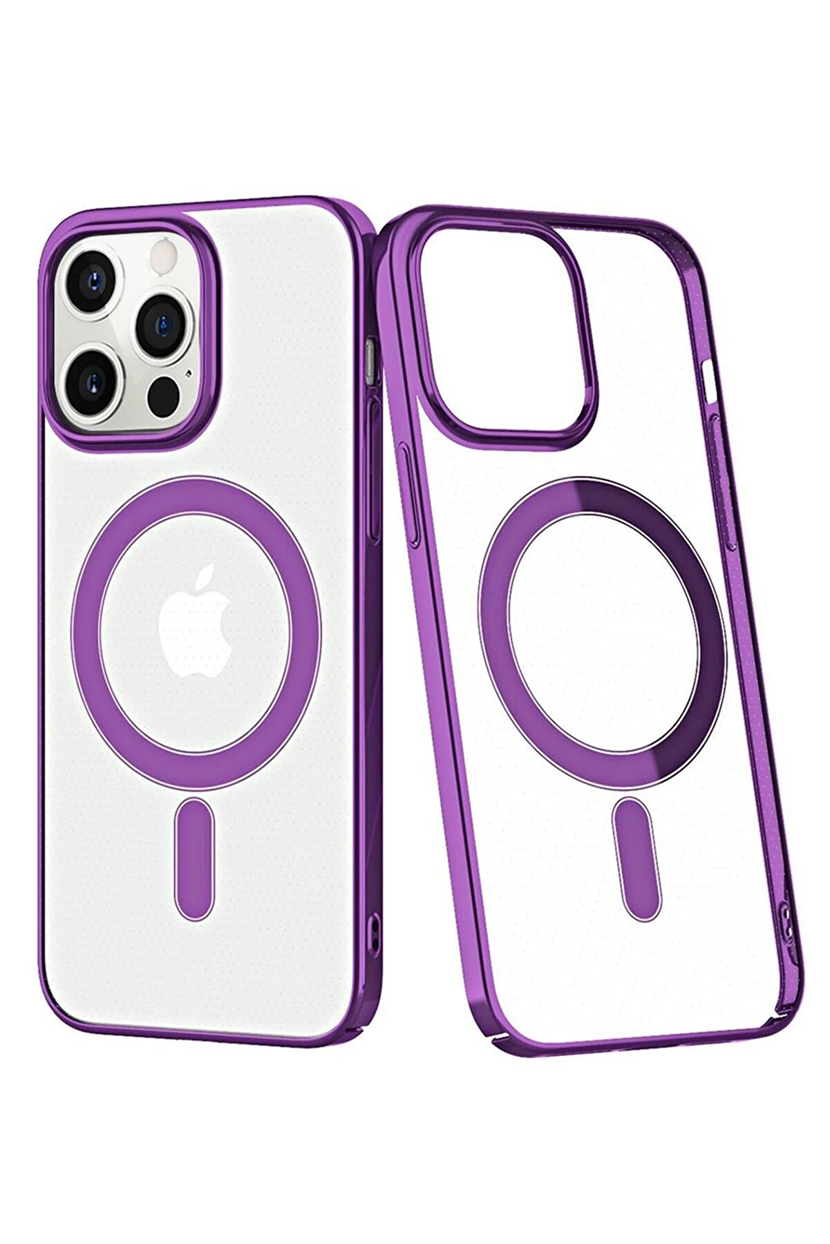 CepteToptan iPhone 12 Pro Max Kılıf Element Magneticsafe Sert Kapak - Derin Mor - DROPX8406-7007