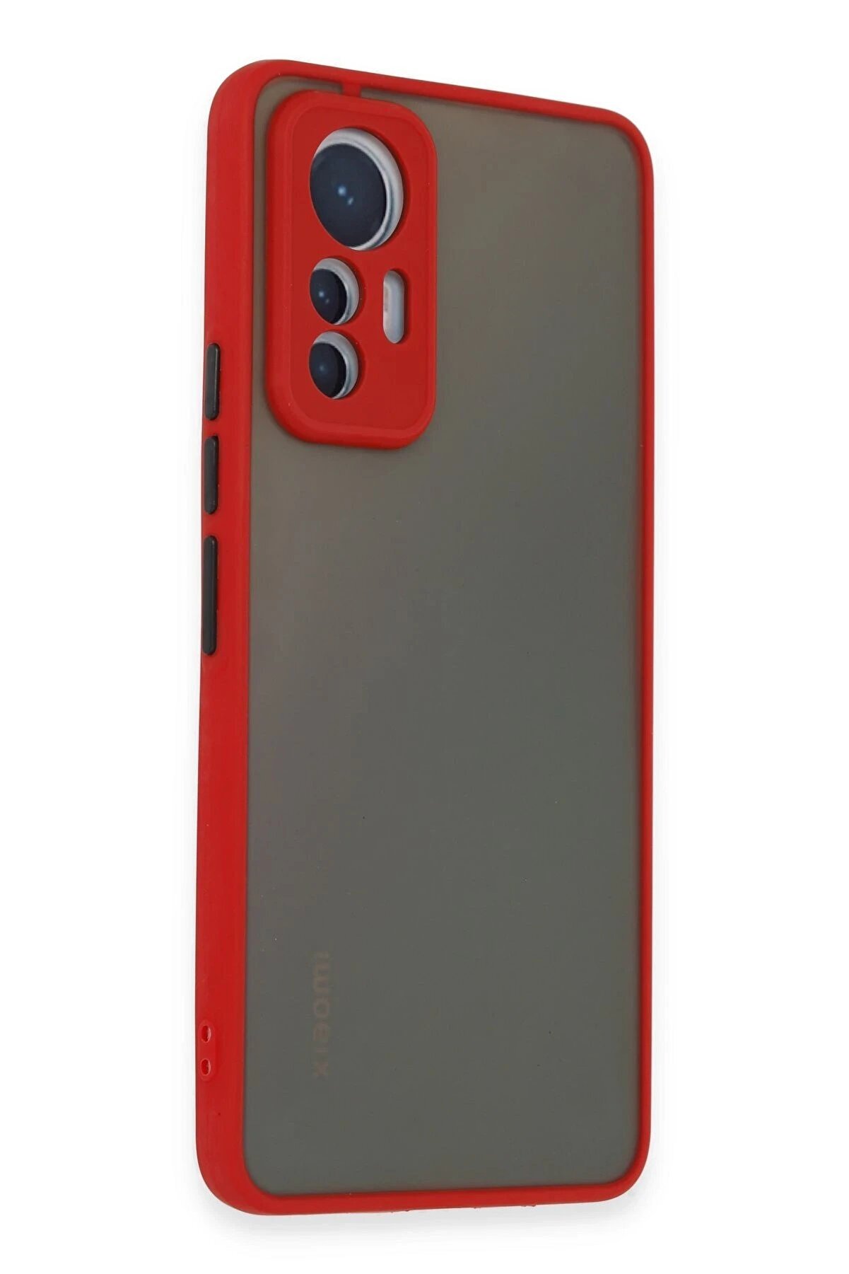 Xi̇aomi̇ Mi̇ 12 Li̇te Kılıf Montreal Si̇li̇kon Kapak - Kırmızı - Dropx3905-1465