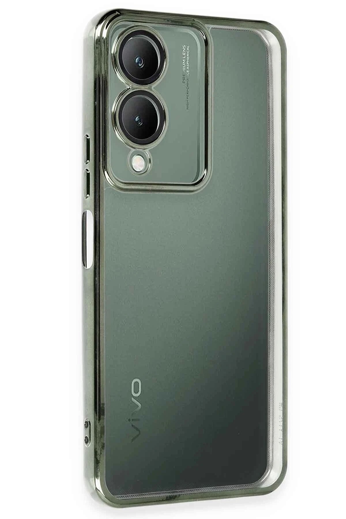 CepteToptan Vivo Y17S Kılıf Lensli Silikon - Yeşil - DROPX1279-3697