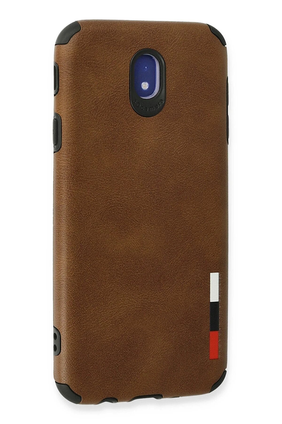 Samsung Galaxy J7 Pro / J730 Kılıf Loop Deri̇ Si̇li̇kon - Kahverengi̇ - Dropx5601-4885