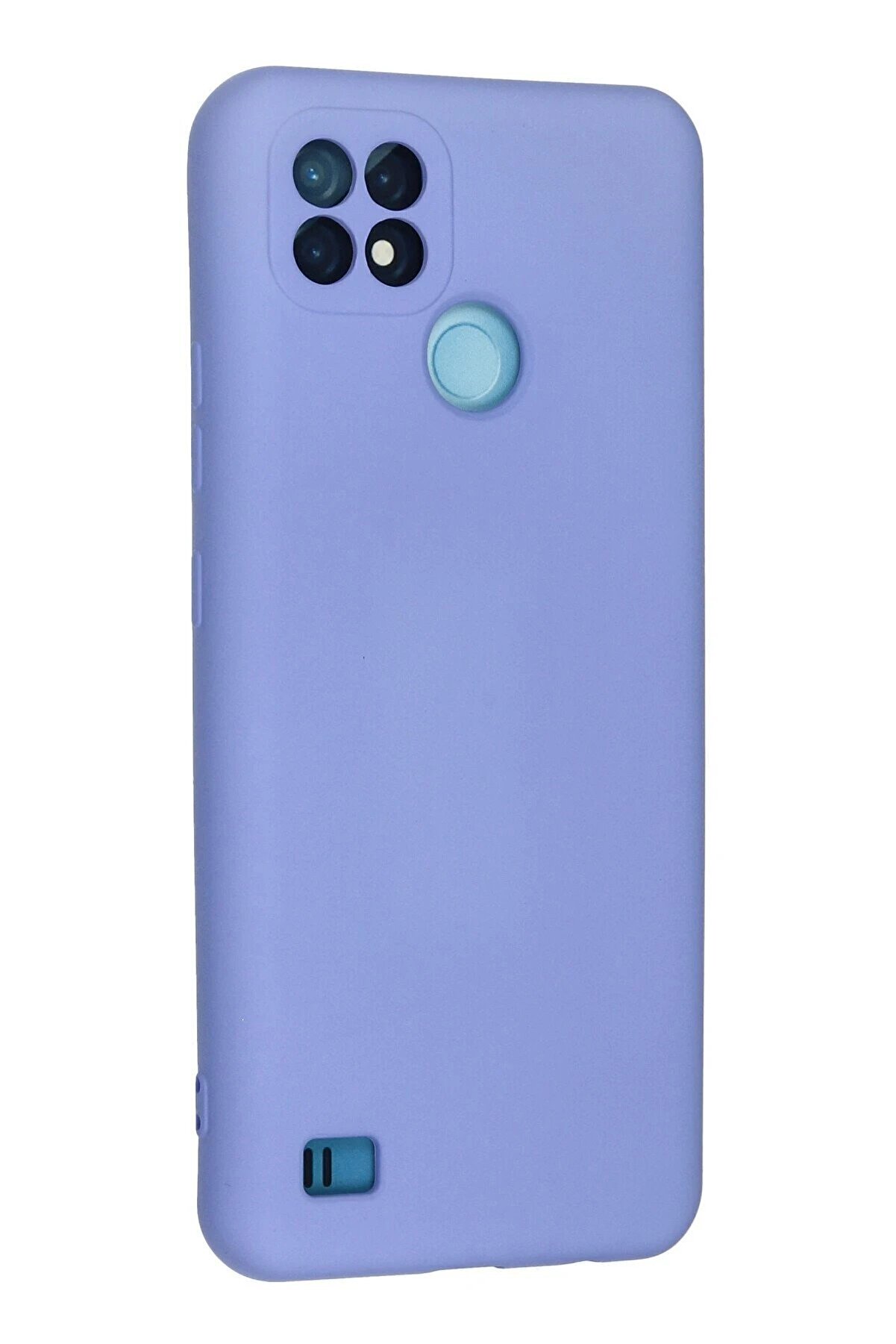 CepteToptan Realme C21 Kılıf Nano i&ccedil;i Kadife Silikon - Lila - DROPX4310-7651
