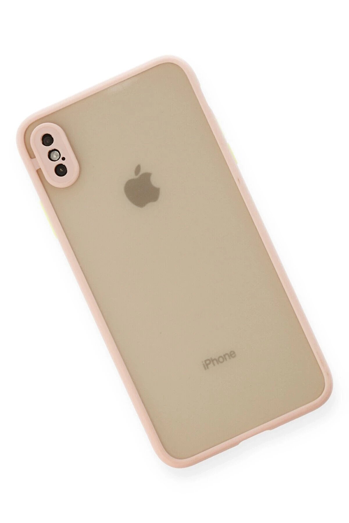 İphone Xs Max Kılıf Montreal Si̇li̇kon Kapak - Pembe - Dropx2200-7284