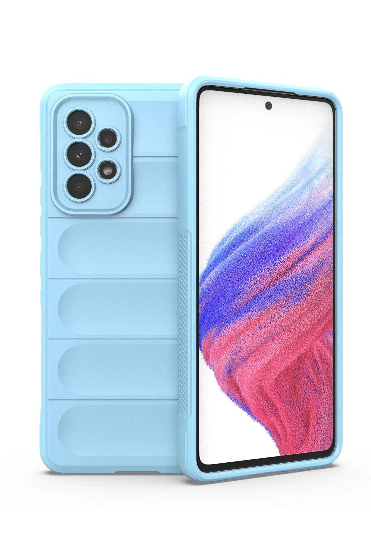 CepteToptan Samsung Galaxy A53 5G Kılıf Optimum Silikon - Sky Blue - DROPX2818-8729