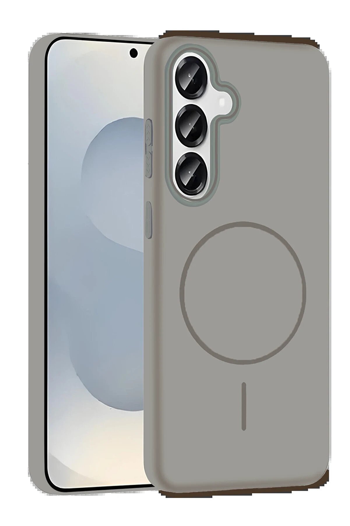 CepteToptan Samsung Galaxy S23 FE Broş Magsafe Kapak - Titan Gri - DROPX6102-6250