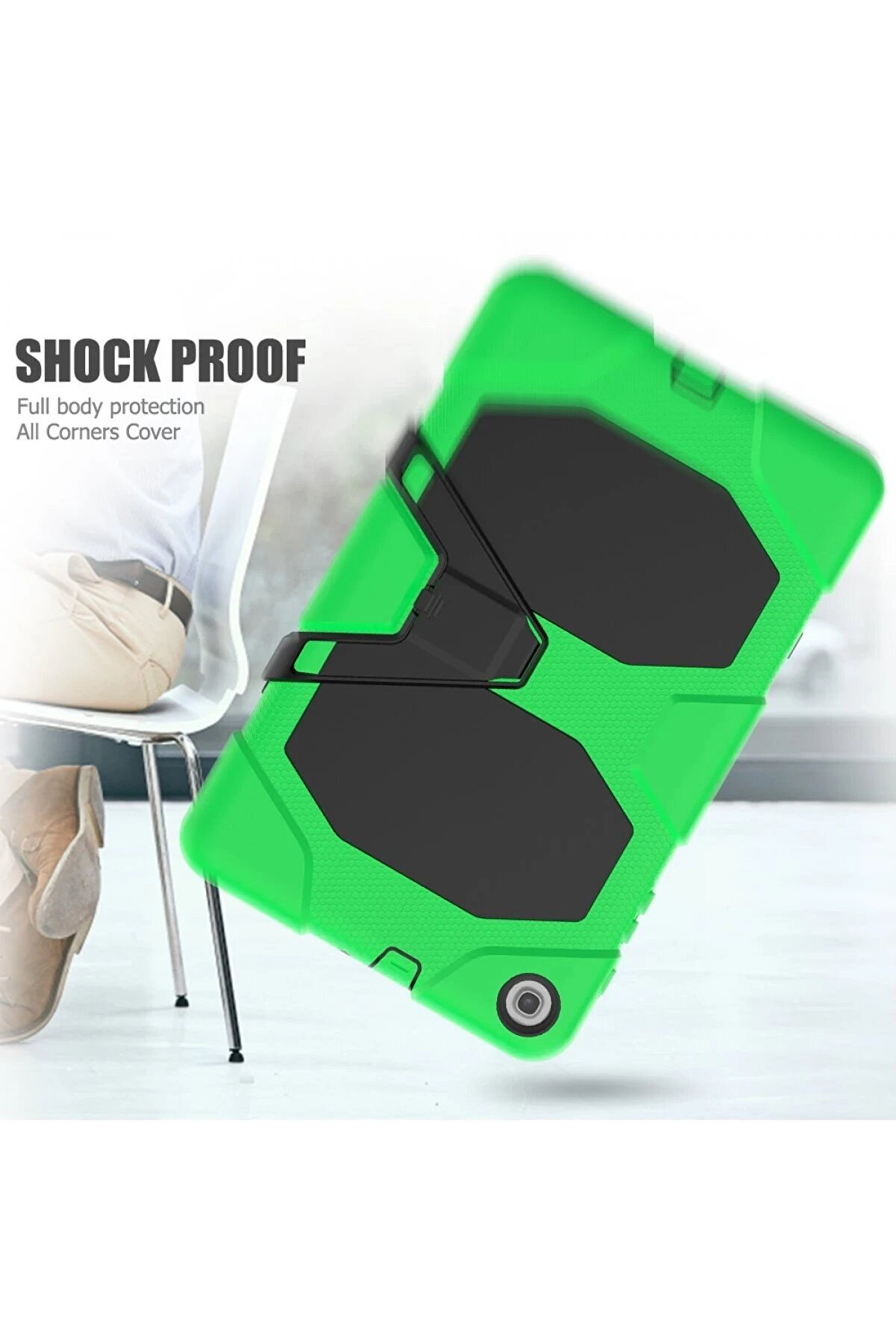 Samsung Galaxy T510 Tab A 10.1 Kılıf Gri̇ffi̇n Tablet Kapak - Yeşi̇l - Dropx8150-8494