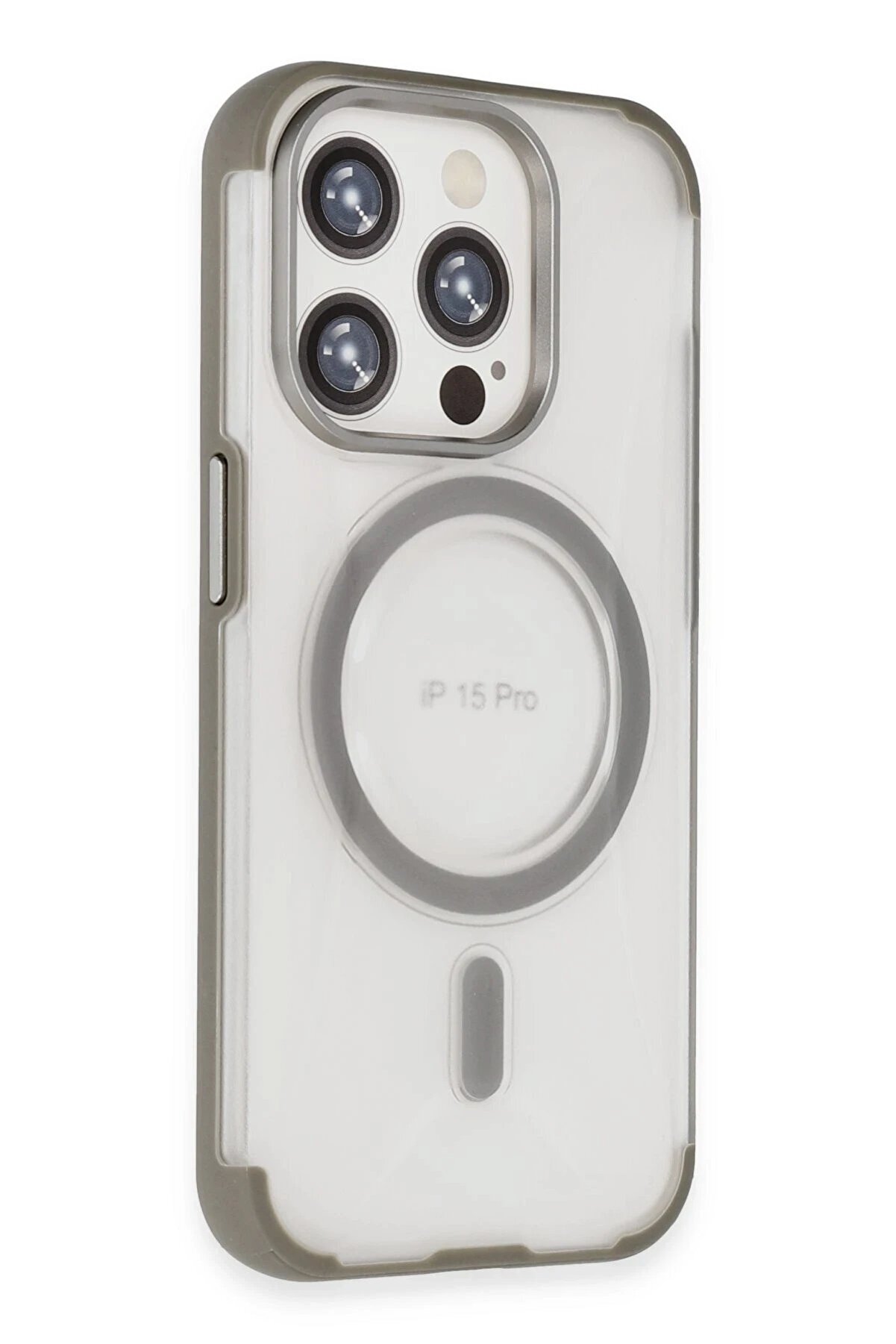 CepteToptan iPhone 15 Pro Hilton Magsafe Kapak - Titan Gri - DROPX5307-4592