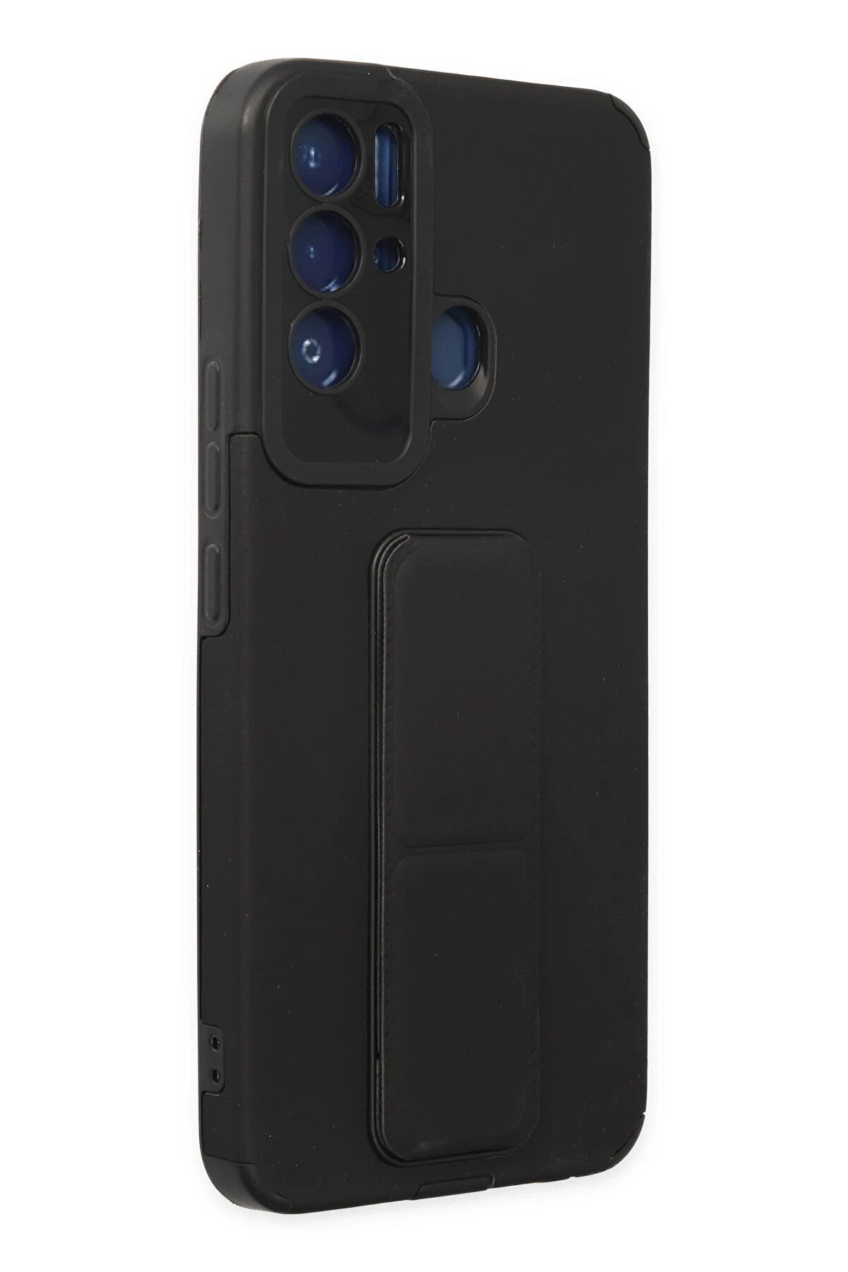 Tecno Pova Neo Kılıf Mega Standlı Si̇li̇kon - Si̇yah - Dropx4787-6829