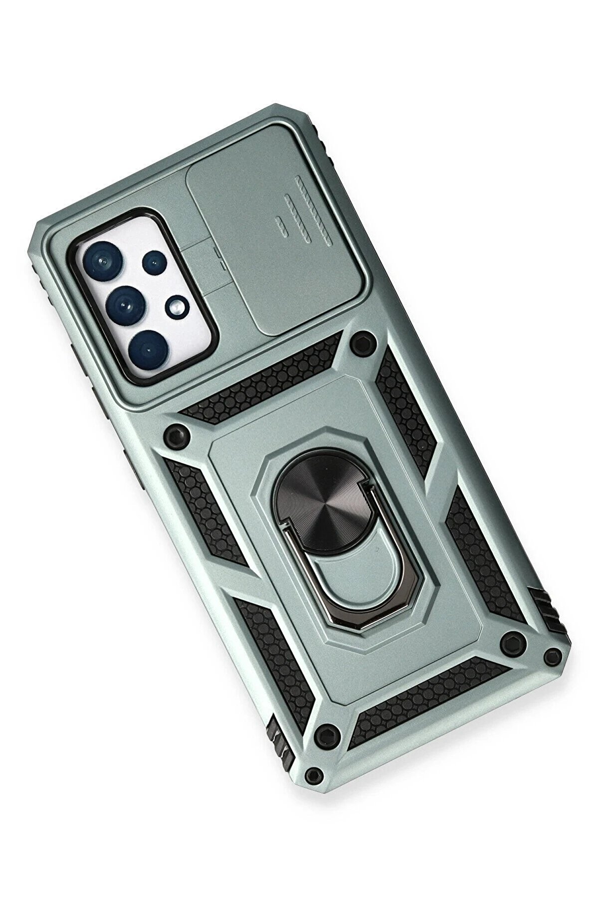 Samsung Galaxy A73 5G Kılıf Pars Lens Yüzüklü Si̇li̇kon - Yeşi̇l - Dropx6673-8462