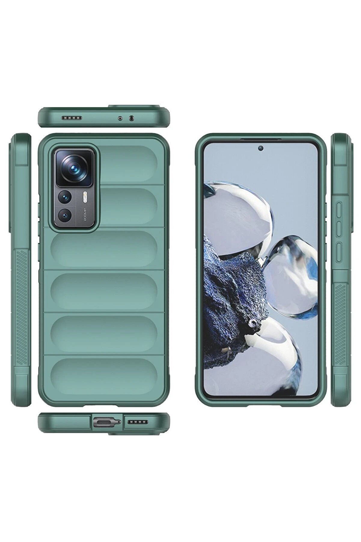 Xi̇aomi̇ Mi̇ 12T Pro Kılıf Opti̇mum Si̇li̇kon - Koyu Yeşi̇l - Dropx4446-5556