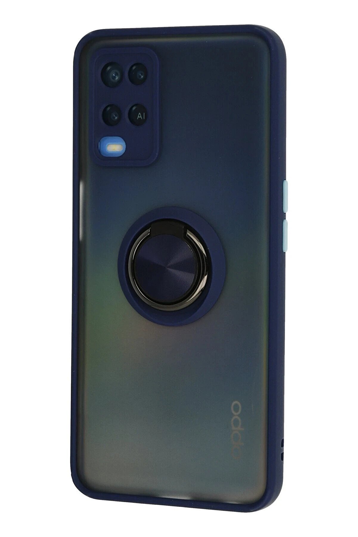 Oppo A54 4G Kılıf Montreal Yüzüklü Si̇li̇kon Kapak - Laci̇vert - Dropx8034-5914