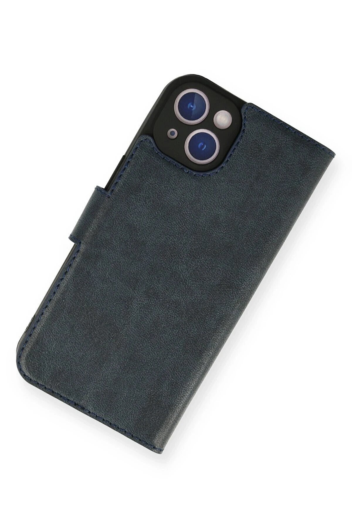 İphone 14 Kılıf Trend S Plus Kapaklı Kılıf - Laci̇vert - Dropx8289-1904