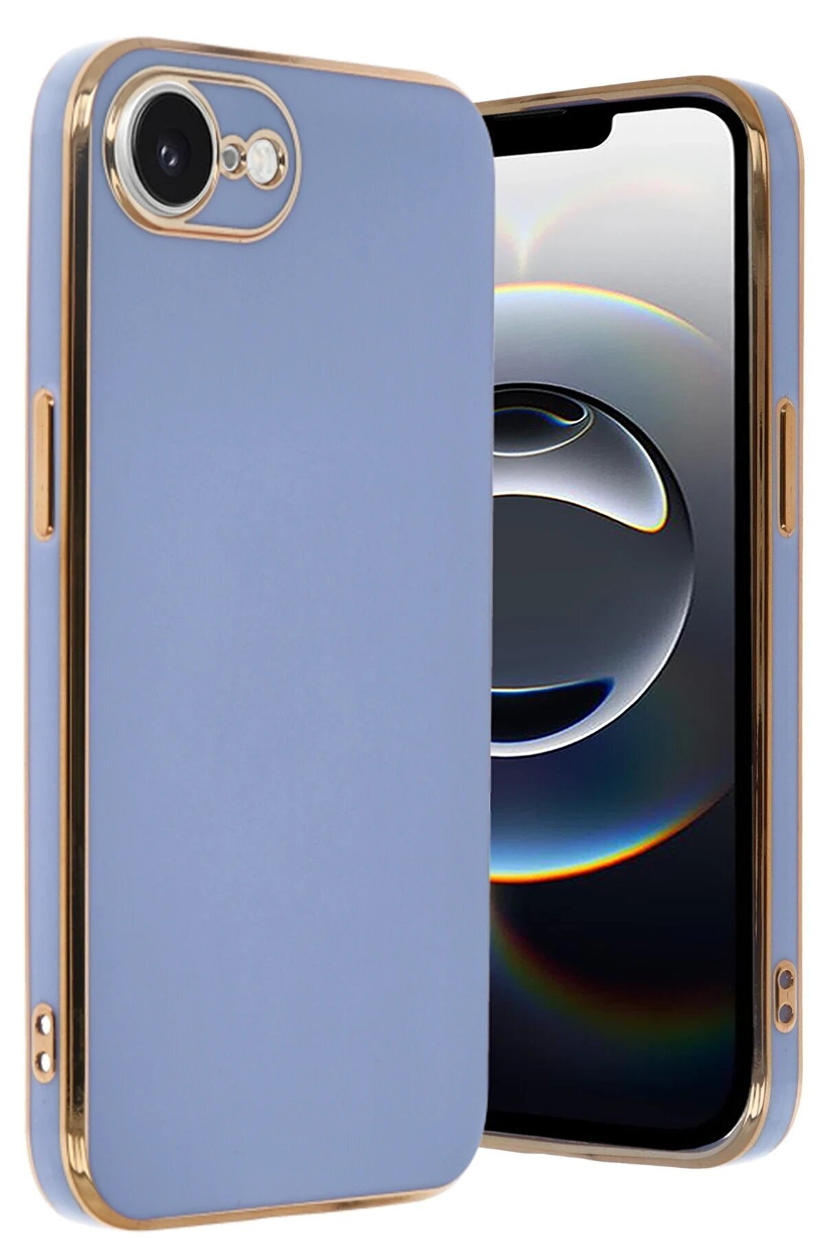 CepteToptan iPhone 16E Kılıf Volet Silikon - Mavi - DROPX4092-8306