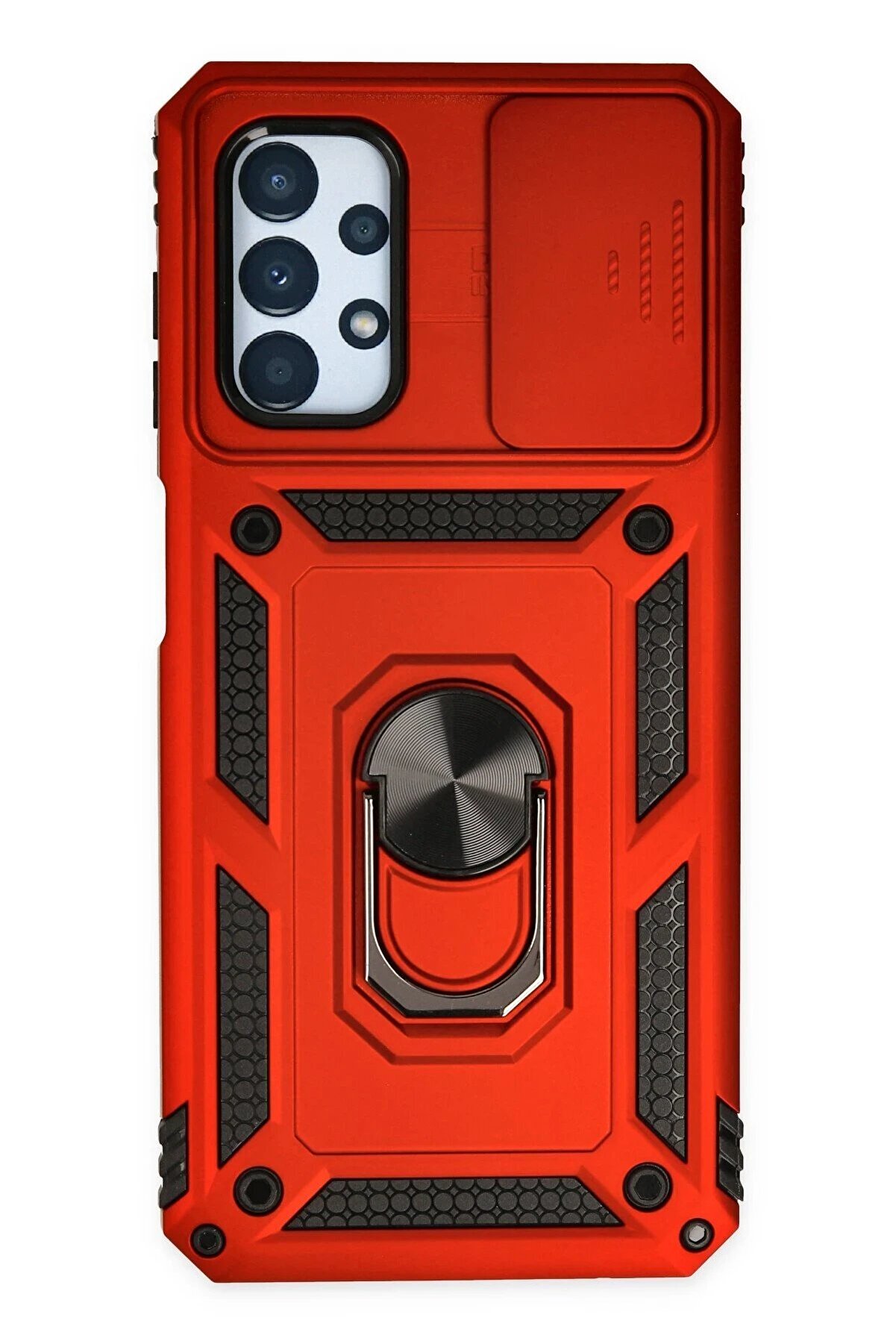 CepteToptan Samsung Galaxy A33 5G Kılıf Pars Lens Y&uuml;z&uuml;kl&uuml; Silikon - Kırmızı - DROPX6856-4213