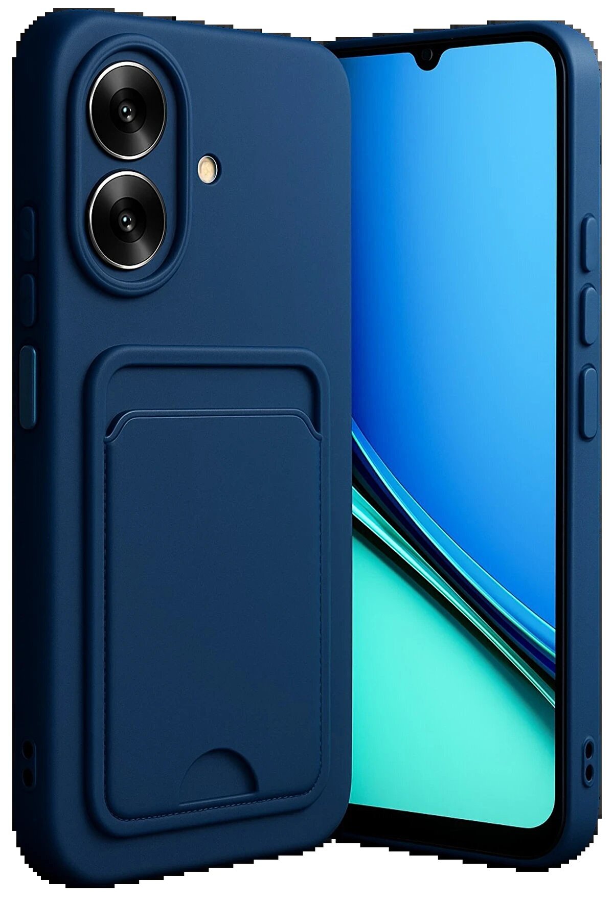 Realme Note 60 Kelvi̇n Kartvi̇zi̇tli̇ Si̇li̇kon - Laci̇vert - Dropx7766-6947