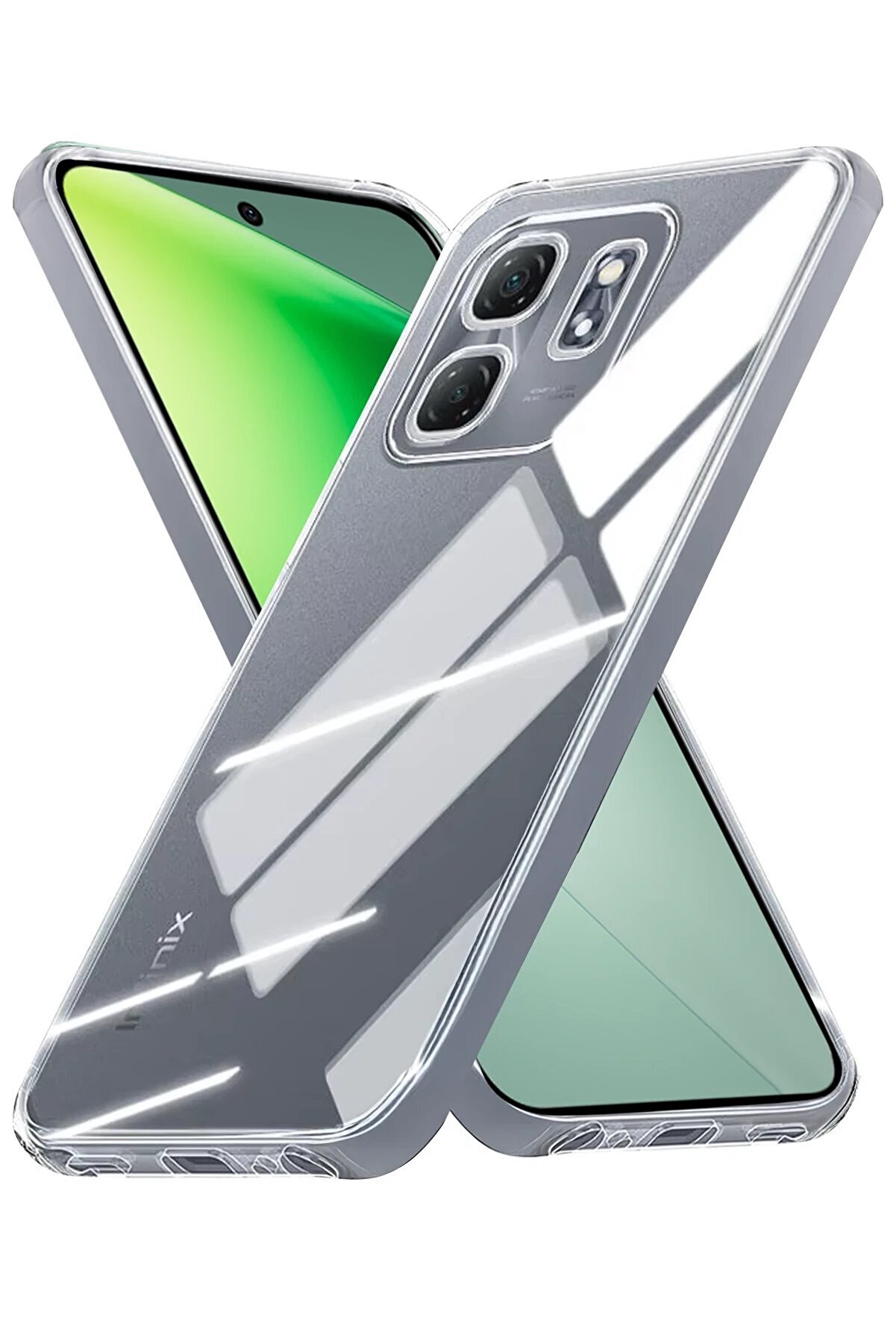 CepteToptan İnfinix Smart 9 Kılıf Lüx Şeffaf Silikon - DROPX6042-7509