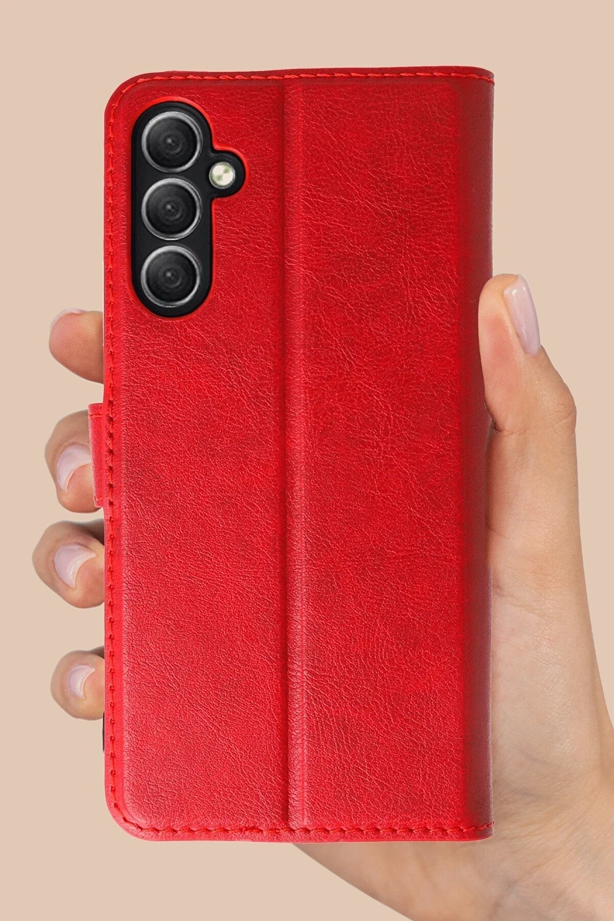 CepteToptan Samsung Galaxy A26 Kılıf Trend S Plus Kapaklı Kılıf - Taba - DROPX6566-5713