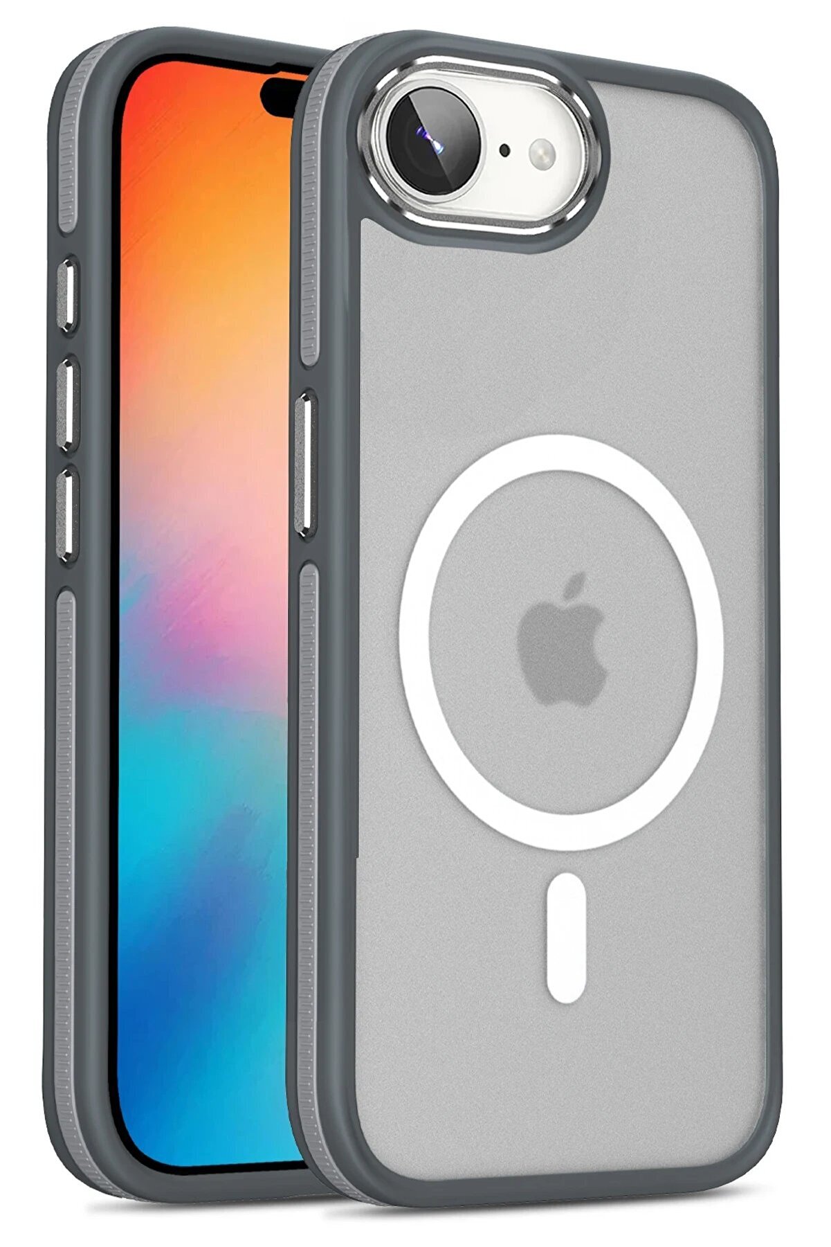 CepteToptan iPhone 16E Winner Magsafe Kapak - Gri - DROPX4136-3242