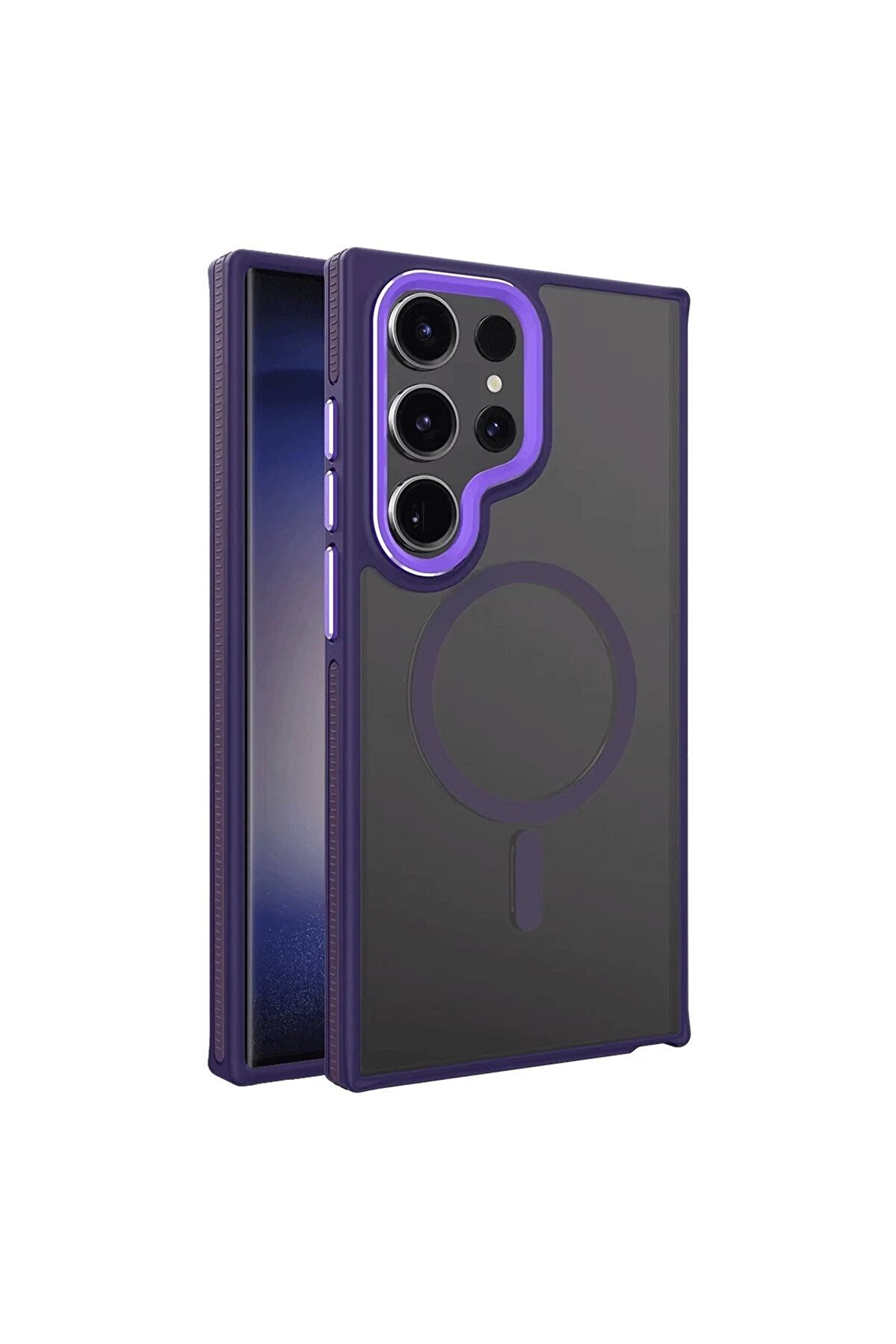 CepteToptan Samsung Galaxy S23 Ultra Winner Magsafe Kapak - Derin Mor - DROPX7722-1800