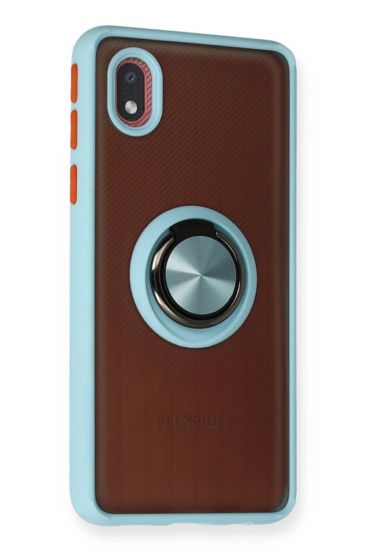 Samsung Galaxy A01 Core Kılıf Montreal Y&uuml;z&uuml;kl&uuml; Si̇li̇kon Kapak - Buz Mavi̇ - Dropx9788-4398