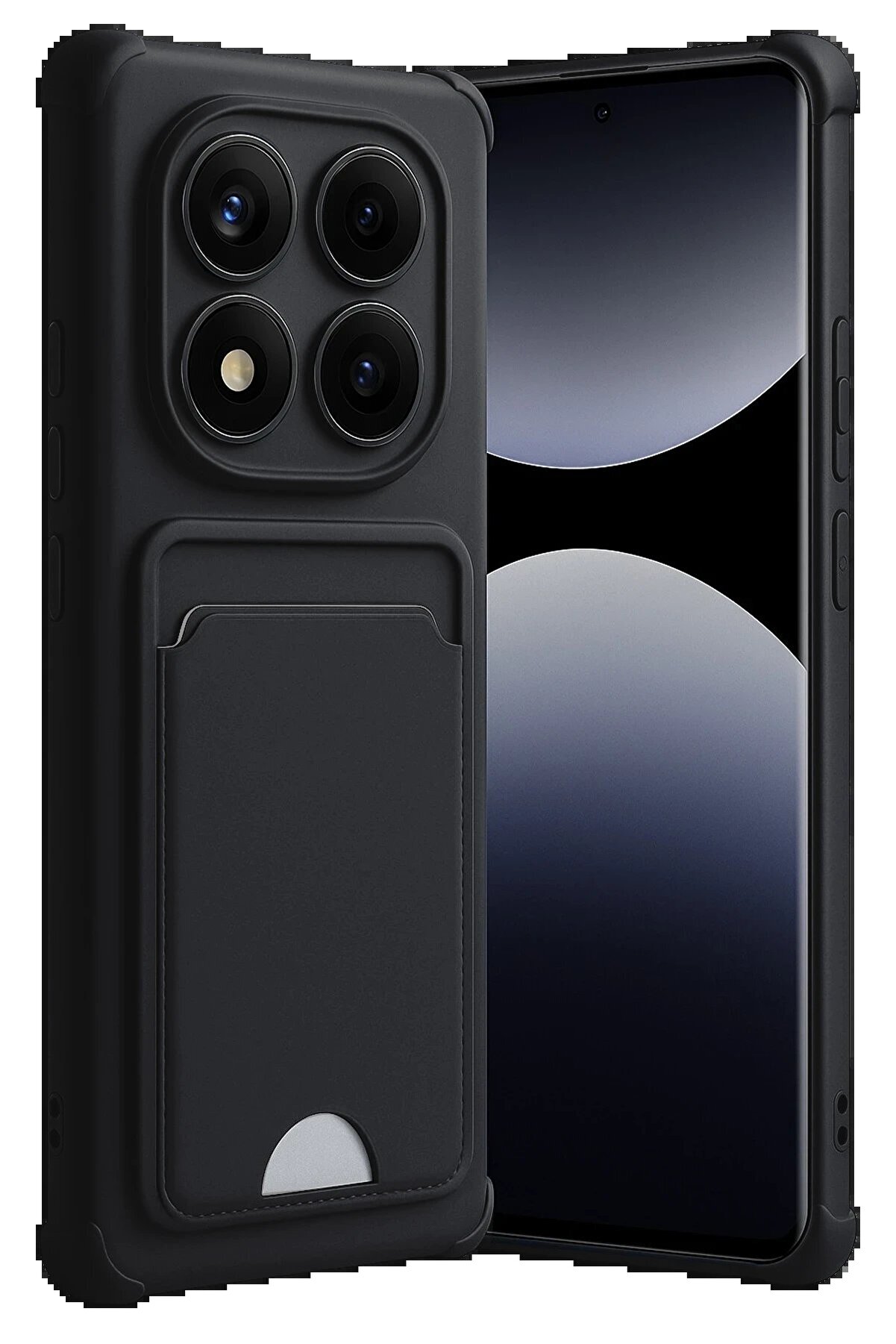 CepteToptan Xiaomi Redmi Note 14 Pro 5G Kelvin Kartvizitli Silikon - Siyah - DROPX7506-5102