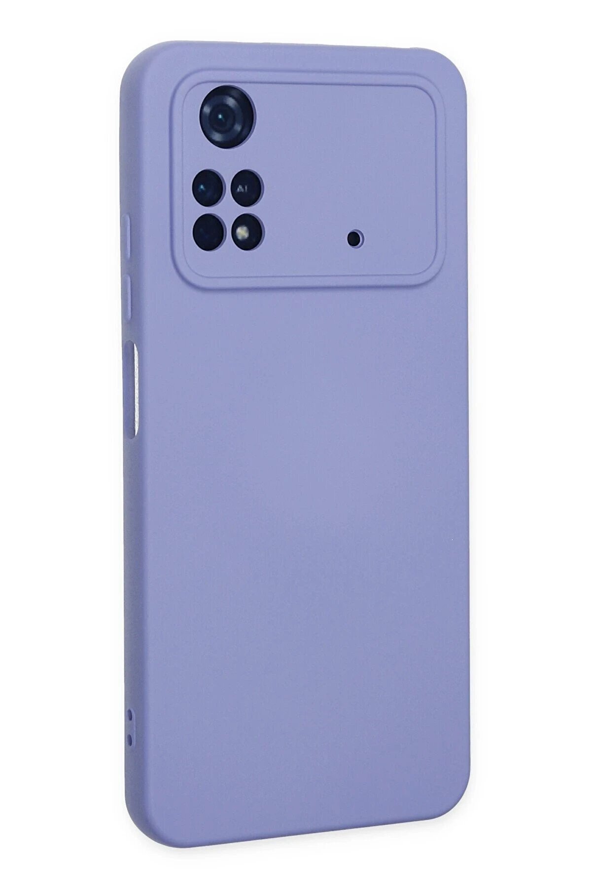 Xi̇aomi̇ Poco M4 Pro 4G Kılıf Nano İçi̇ Kadi̇fe Si̇li̇kon - Li̇la - Dropx1171-8887