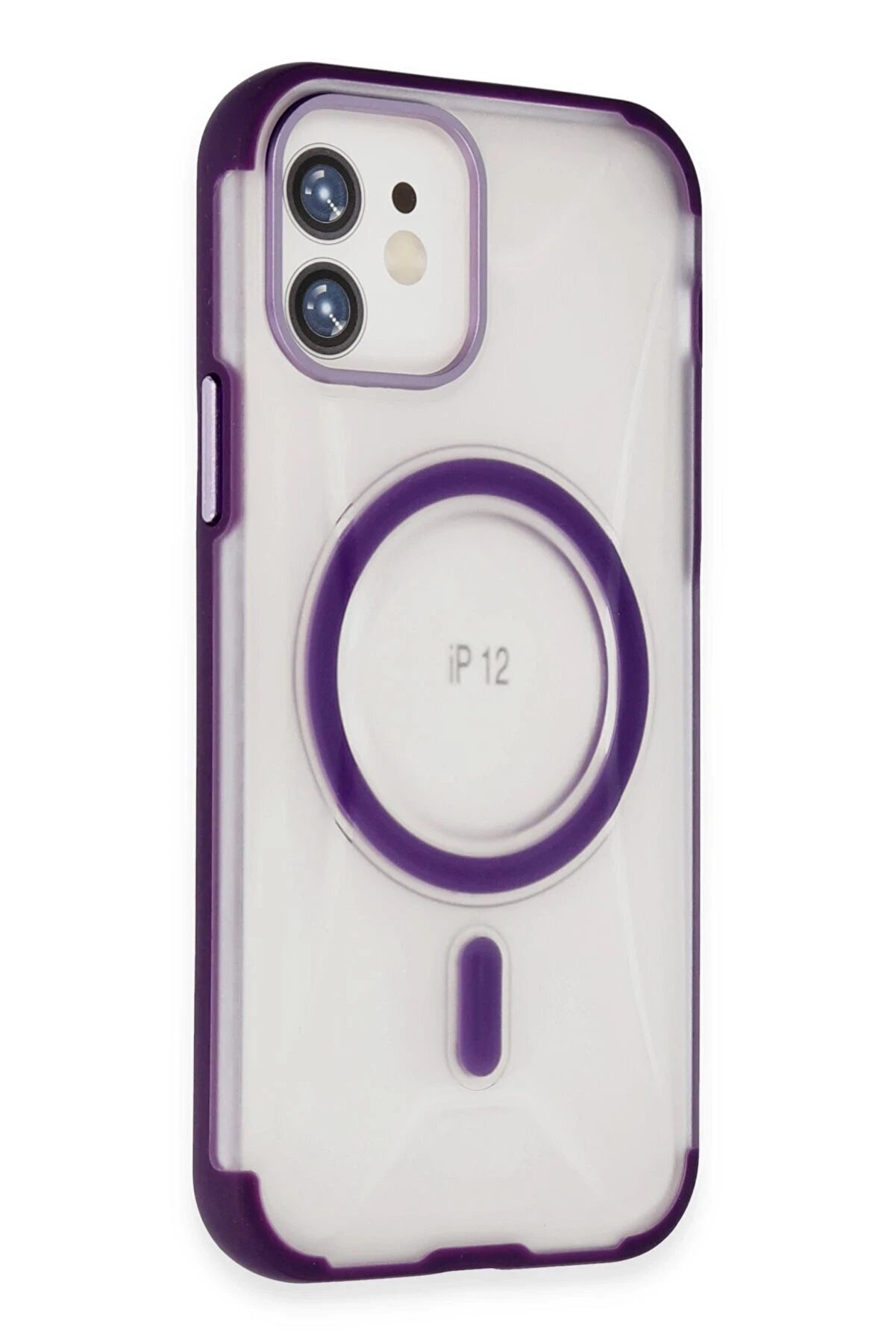 İphone 12 Hi̇lton Magsafe Kapak - Deri̇n Mor - Dropx3979-3743