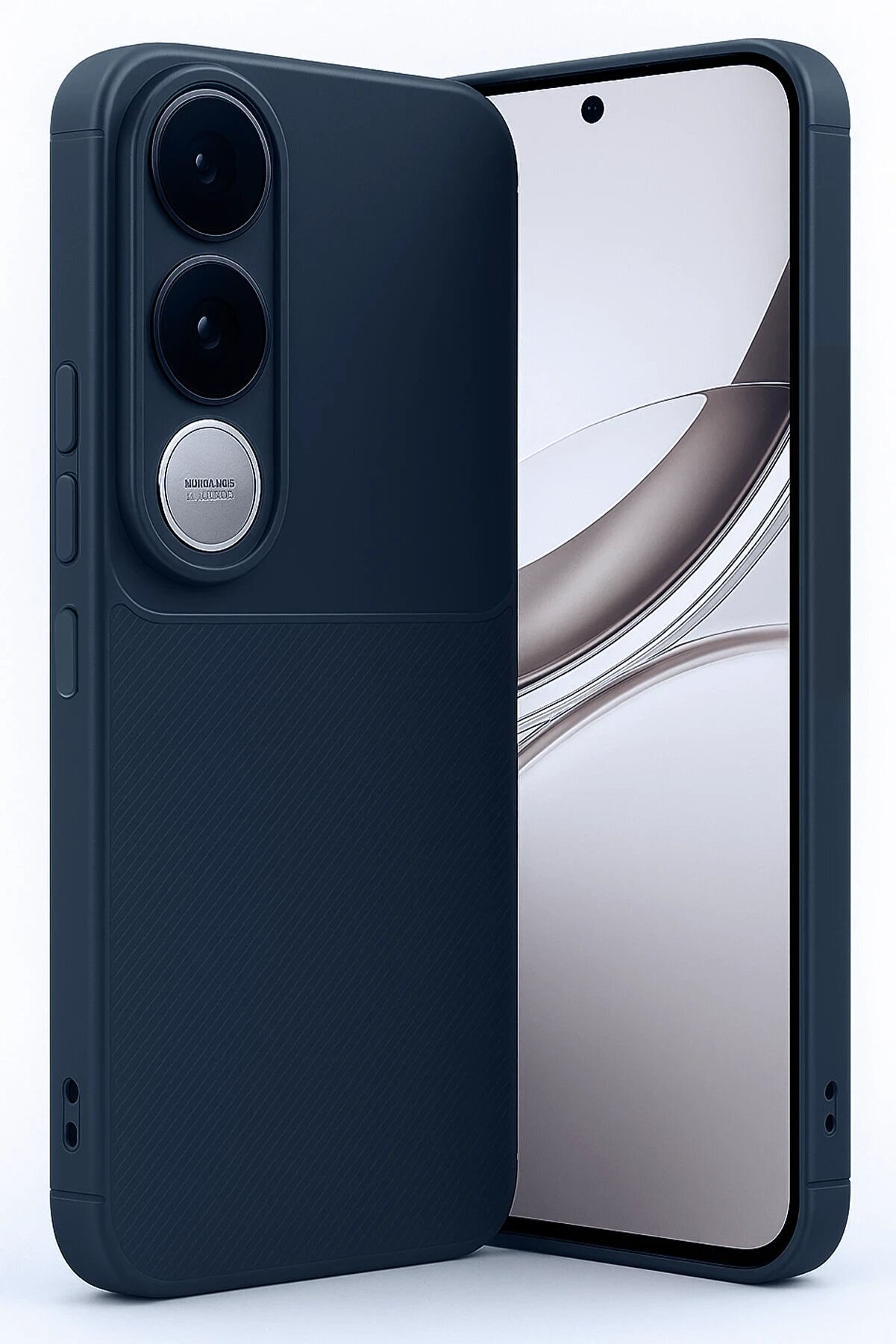 Vi̇vo V50 Li̇te 4G Auto Focus Karbon Kapak - Laci̇vert - Dropx4020-4166