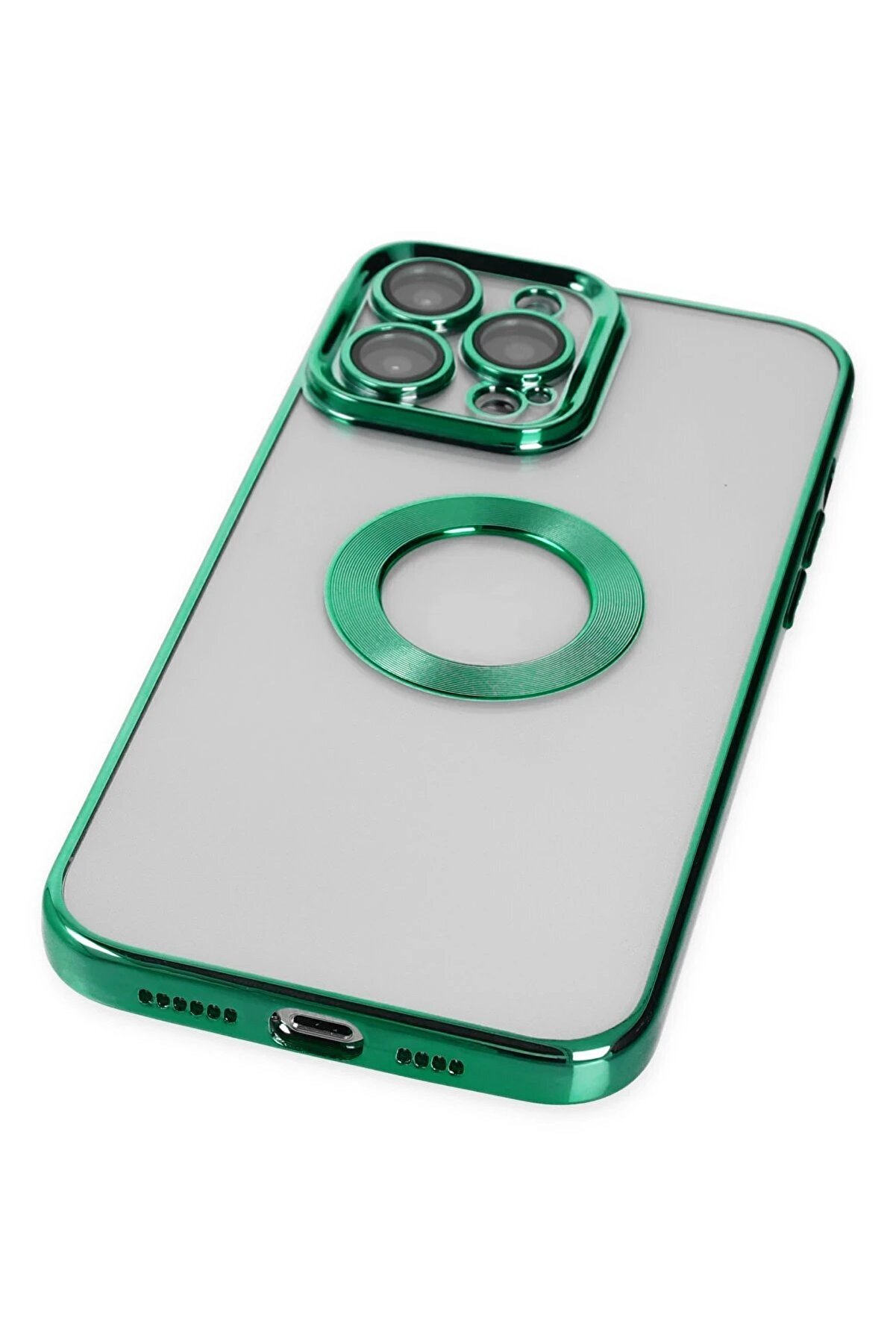 İphone 14 Pro Max Kılıf Slot Si̇li̇kon - Köknar Yeşi̇li̇ - Dropx8484-3715