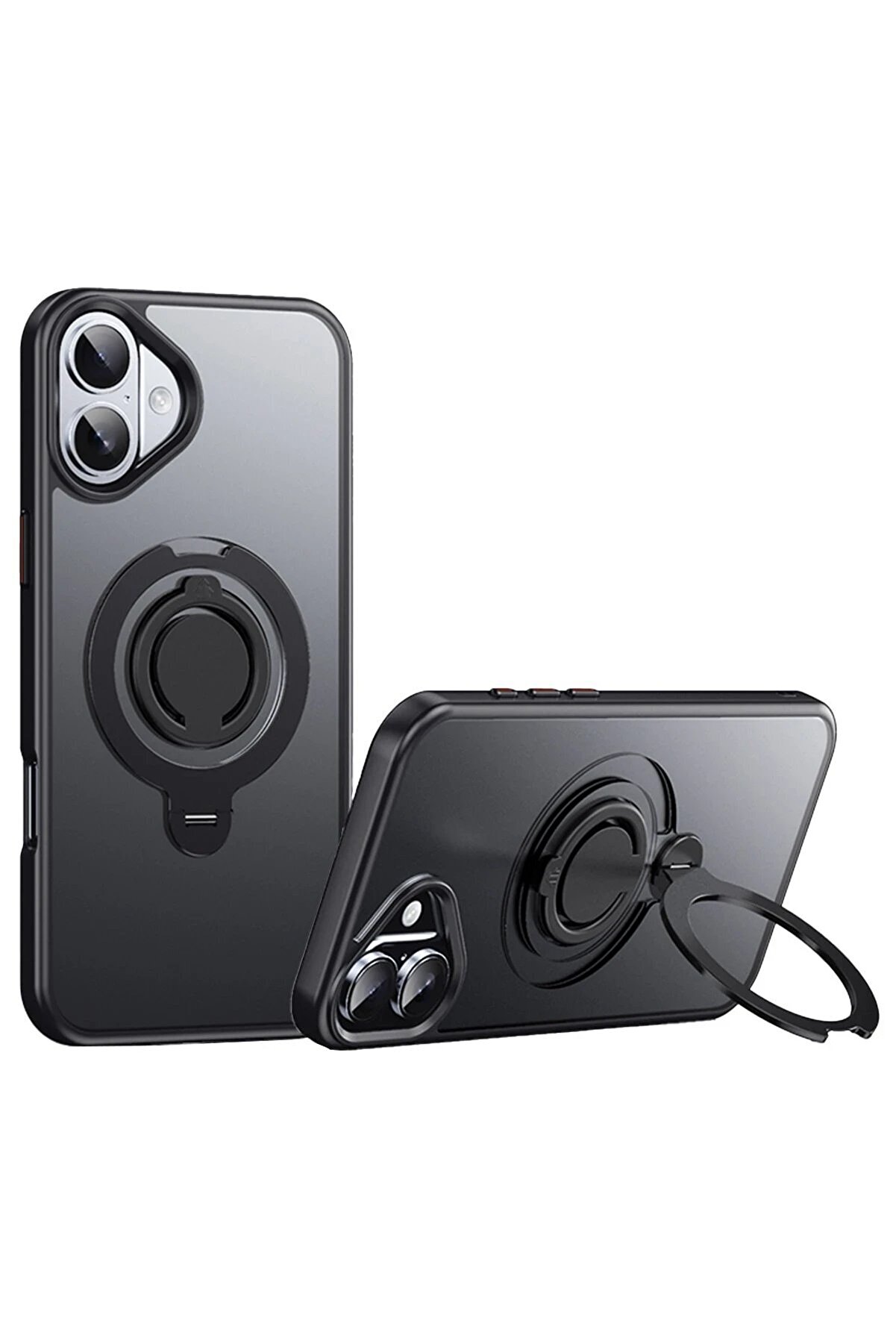CepteToptan iPhone 16 Plus Avatar 360 Dönen Magsafe Kapak - Siyah - DROPX1102-5568