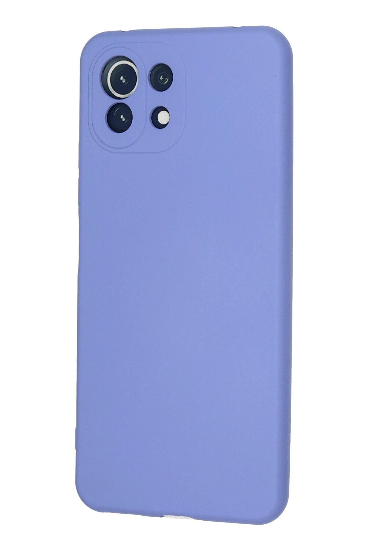 Xi̇aomi̇ Mi̇ 11 Li̇te Kılıf Nano İçi̇ Kadi̇fe Si̇li̇kon - Li̇la - Dropx9160-6441
