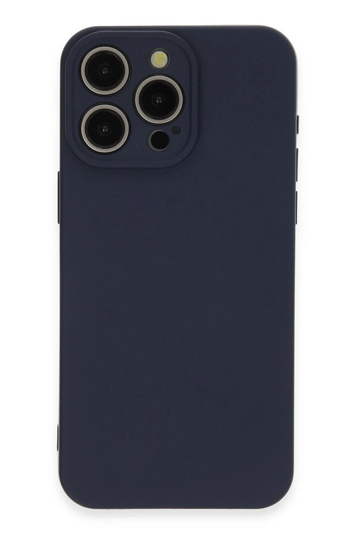 İphone 15 Pro Max Kılıf Nano İçi̇ Kadi̇fe Si̇li̇kon - Laci̇vert - Dropx6350-4546