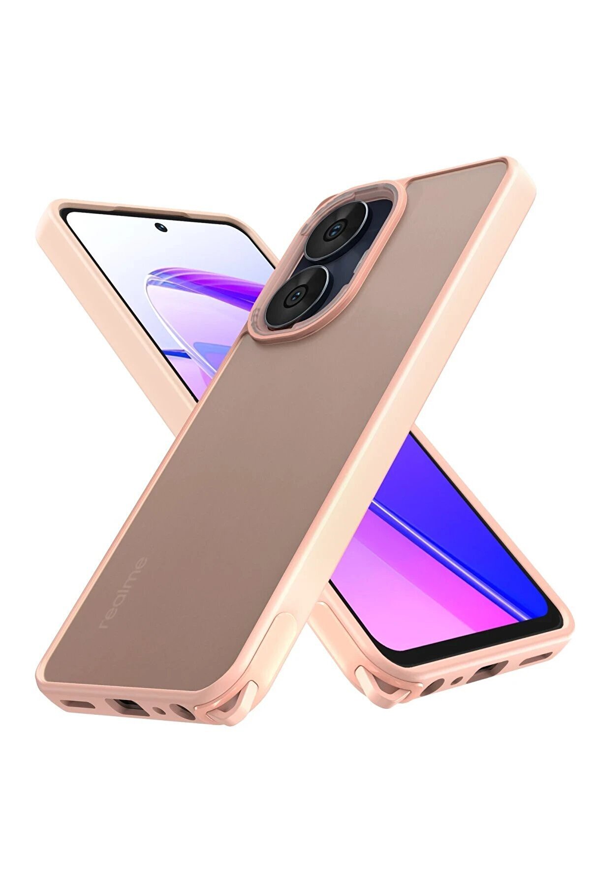 CepteToptan Realme C55 Kılıf Elegant Kapak - Pudra - DROPX9005-1051