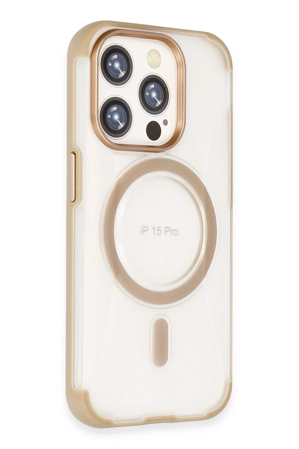 İphone 15 Pro Hi̇lton Magsafe Kapak - Gold - Dropx4282-1417