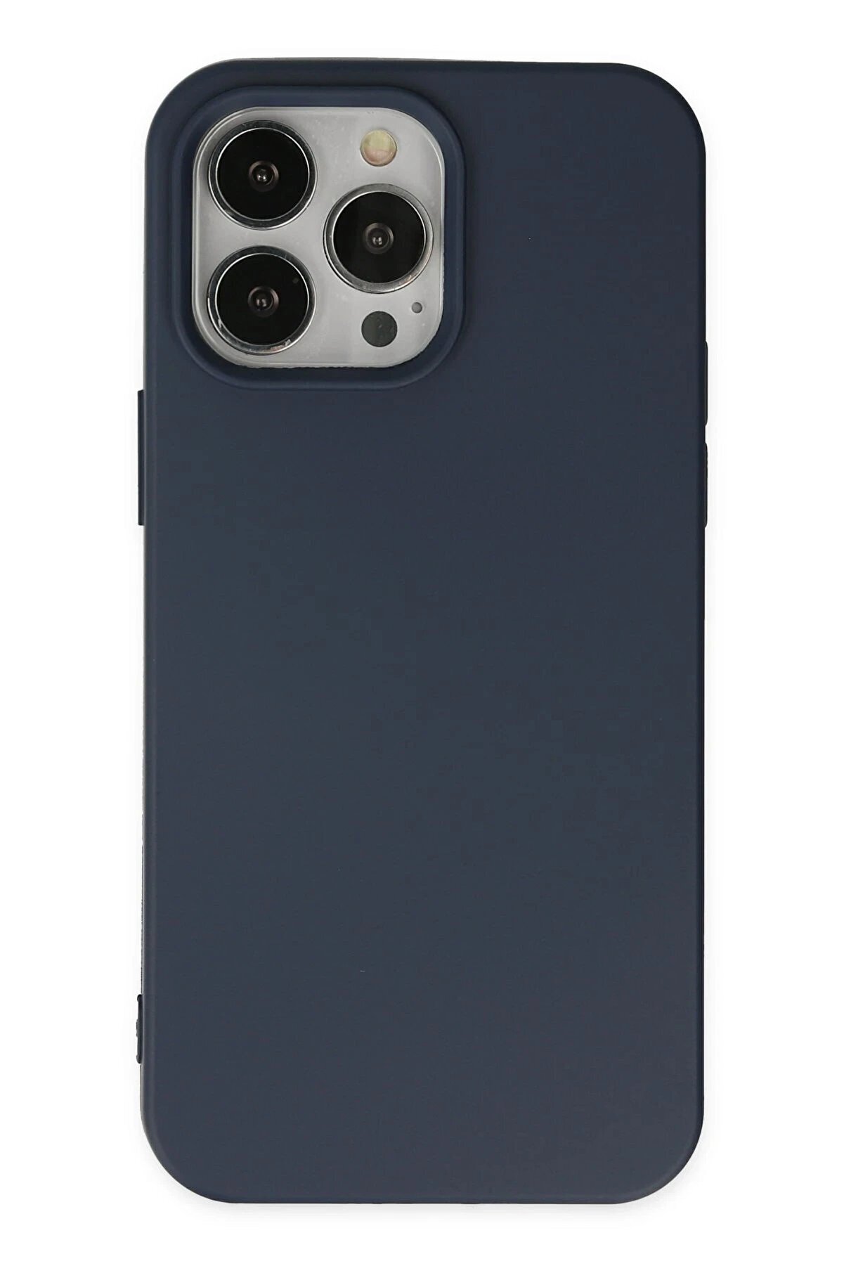 CepteToptan iPhone 14 Pro Max Kılıf Nano i&ccedil;i Kadife Silikon - Lacivert - DROPX5696-3872