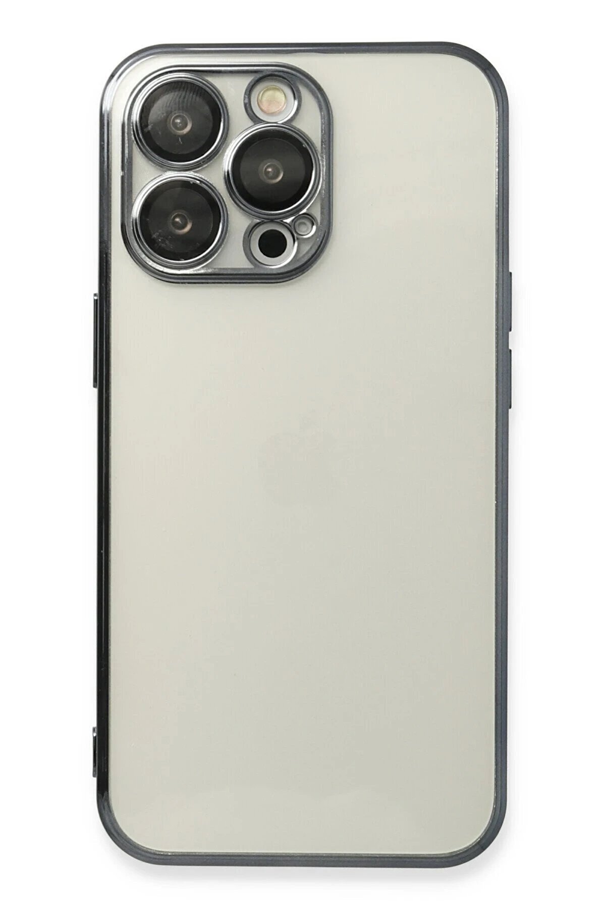 CepteToptan iPhone 14 Pro Max Kılıf Lensli Silikon - Siyah - DROPX8614-1343