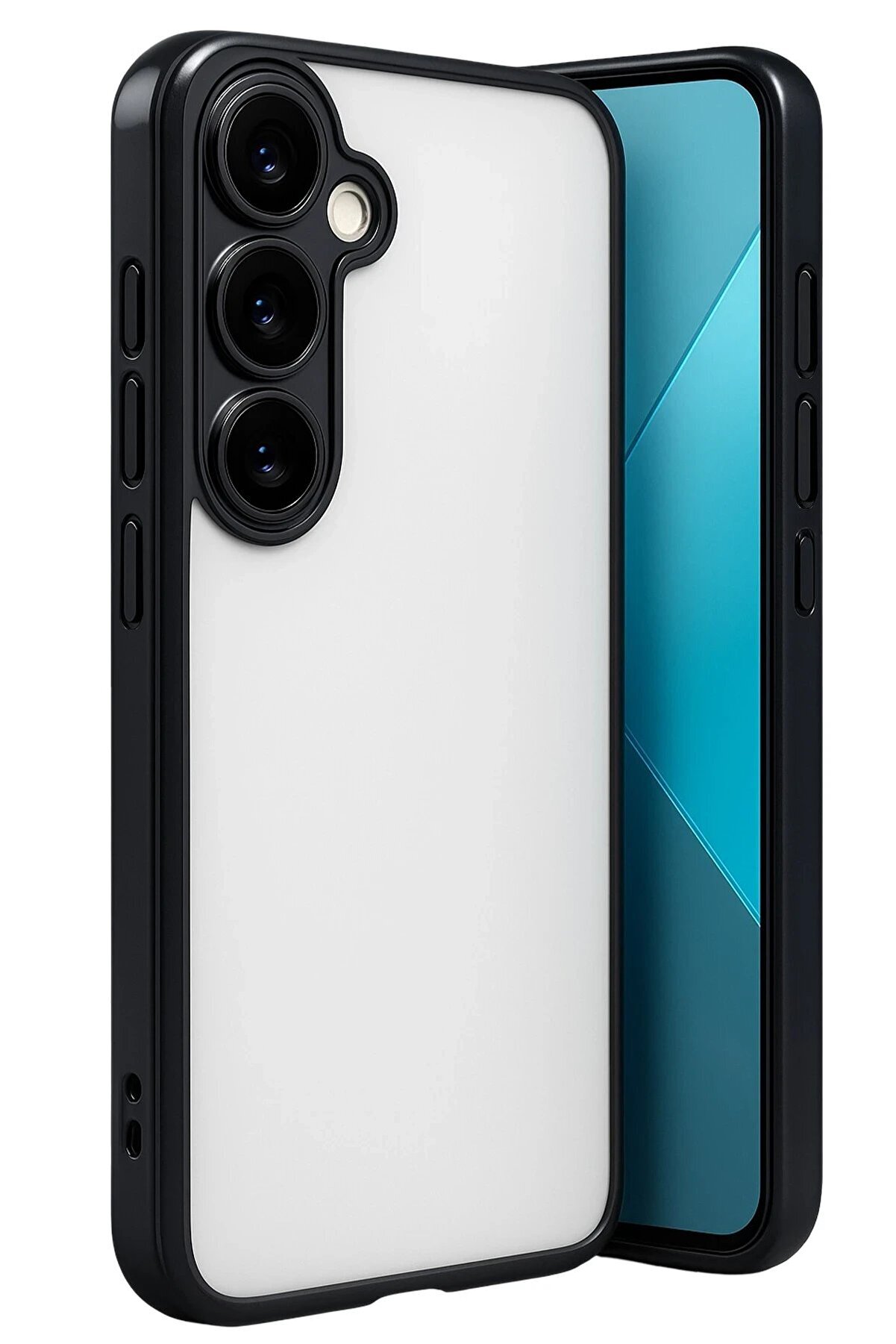 Samsung Galaxy A24 4G Pri̇me Kılıf Lensli̇ Si̇li̇kon - Si̇yah - Dropx9575-7839