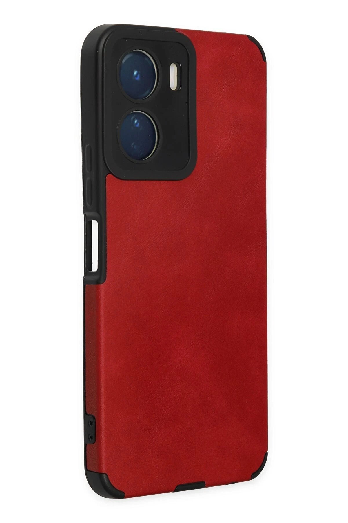 Vi̇vo Y16 Kılıf Loop Deri̇ Si̇li̇kon - Kırmızı - Dropx6526-1756