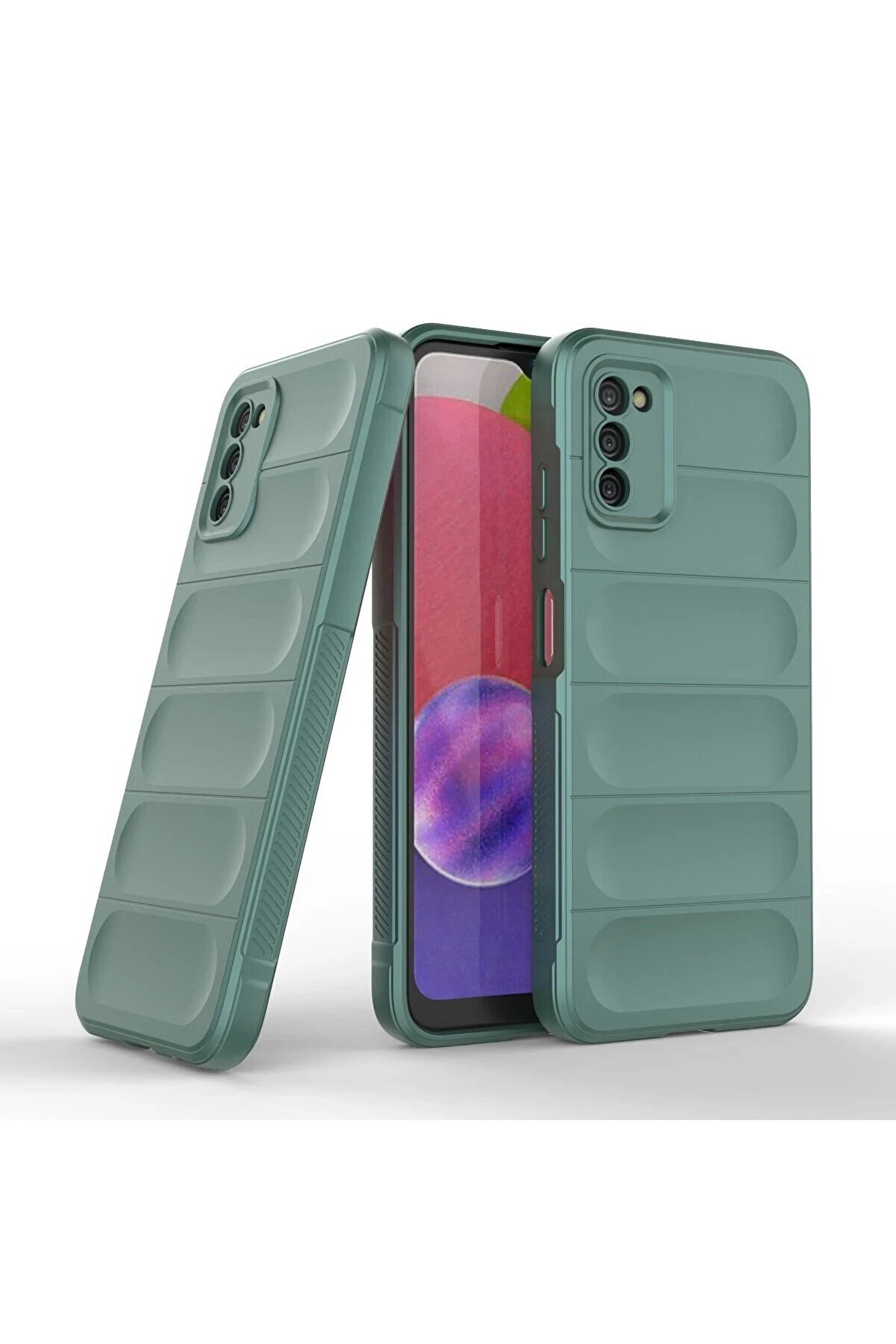 Samsung Galaxy A03S Kılıf Opti̇mum Si̇li̇kon - Koyu Yeşi̇l - Dropx9984-1353
