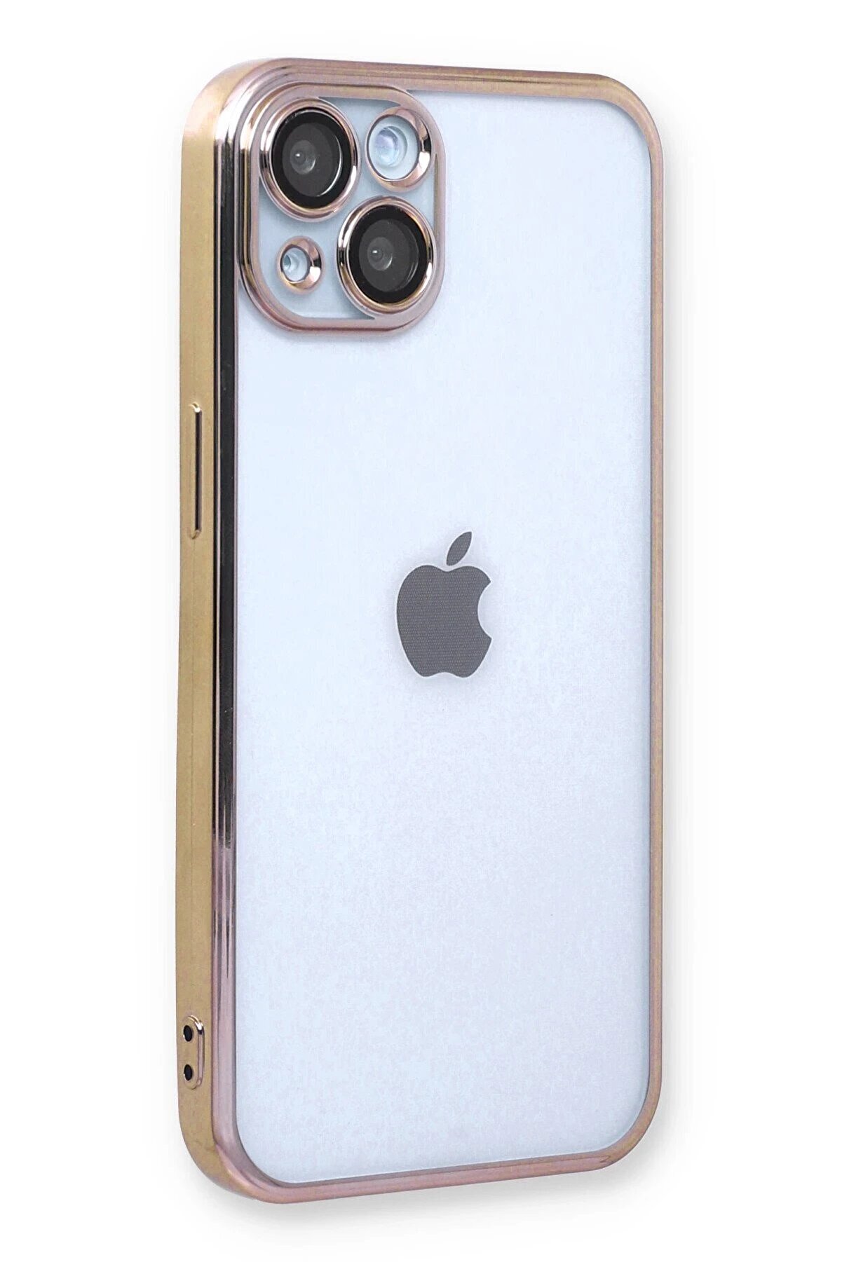 İphone 14 Plus Kılıf Lensli̇ Si̇li̇kon - Gold - Dropx3934-9123