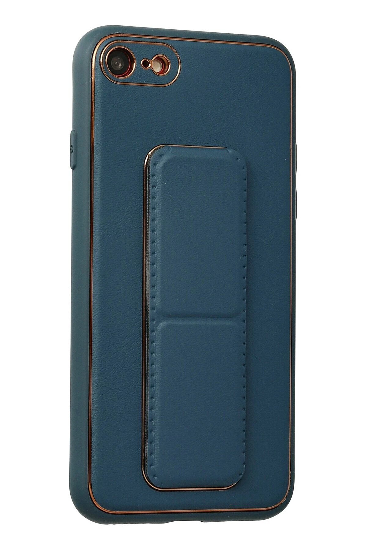 İphone 7 Kılıf Coco Deri̇ Standlı Kapak - Mavi̇ - Dropx7002-6203