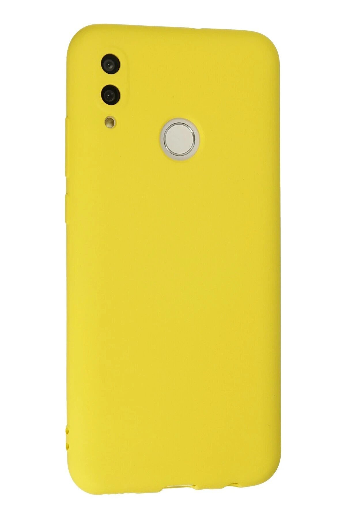 Huawei̇ P Smart 2019 Kılıf Nano İçi̇ Kadi̇fe Si̇li̇kon - Sarı - Dropx2038-5165
