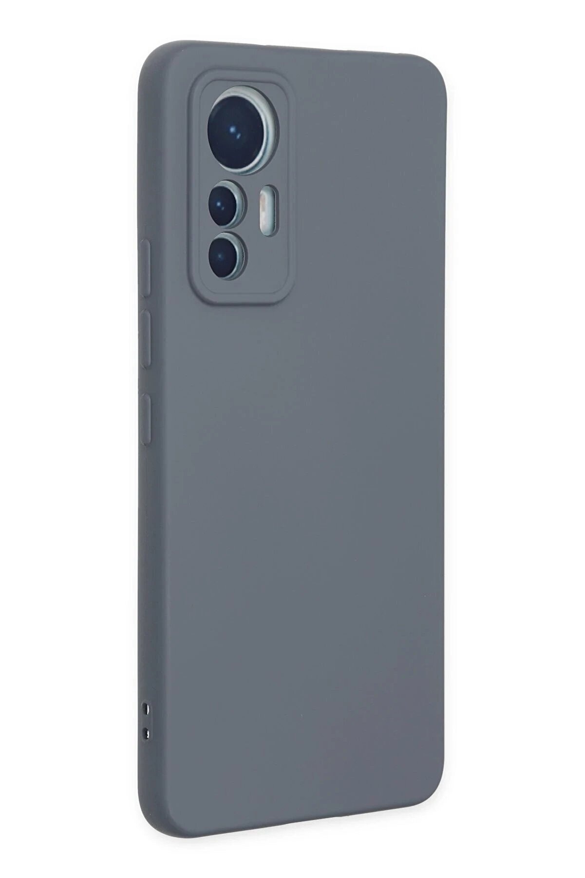 Xi̇aomi̇ Mi̇ 12 Li̇te Kılıf Nano İçi̇ Kadi̇fe Si̇li̇kon - Gri̇ - Dropx4679-3408