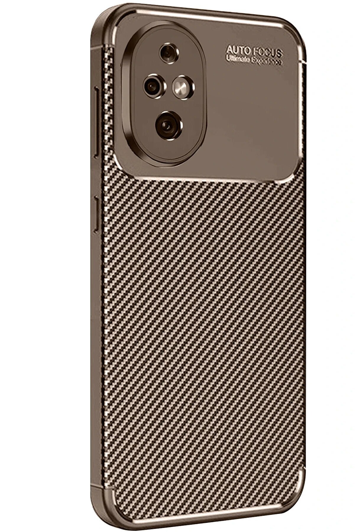 Honor 200 Kılıf Auto Focus Karbon Kapak - Kahverengi̇ - Dropx7005-2060