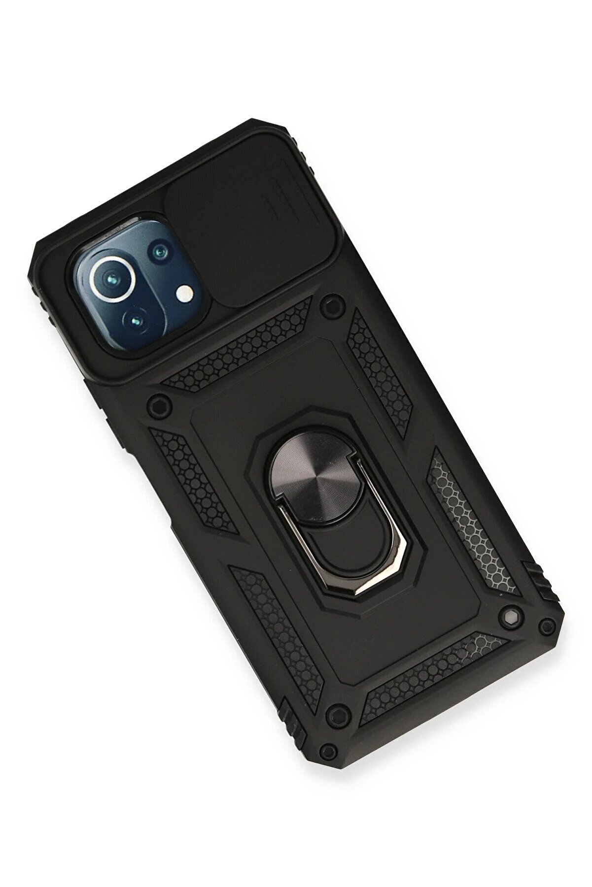 Xi̇aomi̇ Mi̇ 11 Li̇te Kılıf Pars Lens Yüzüklü Si̇li̇kon - Si̇yah - Dropx9509-3112