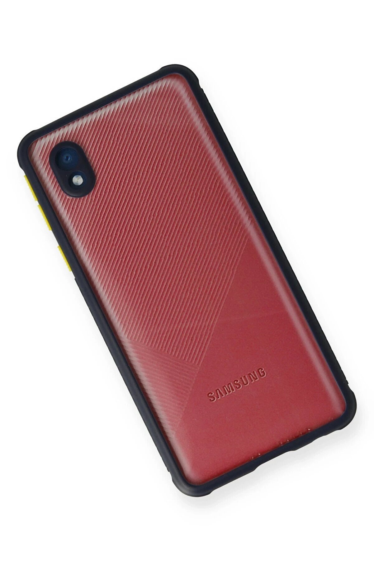 Samsung Galaxy A01 Core Kılıf Mi̇ami̇ Şeffaf Si̇li̇kon - Laci̇vert - Dropx4153-9485